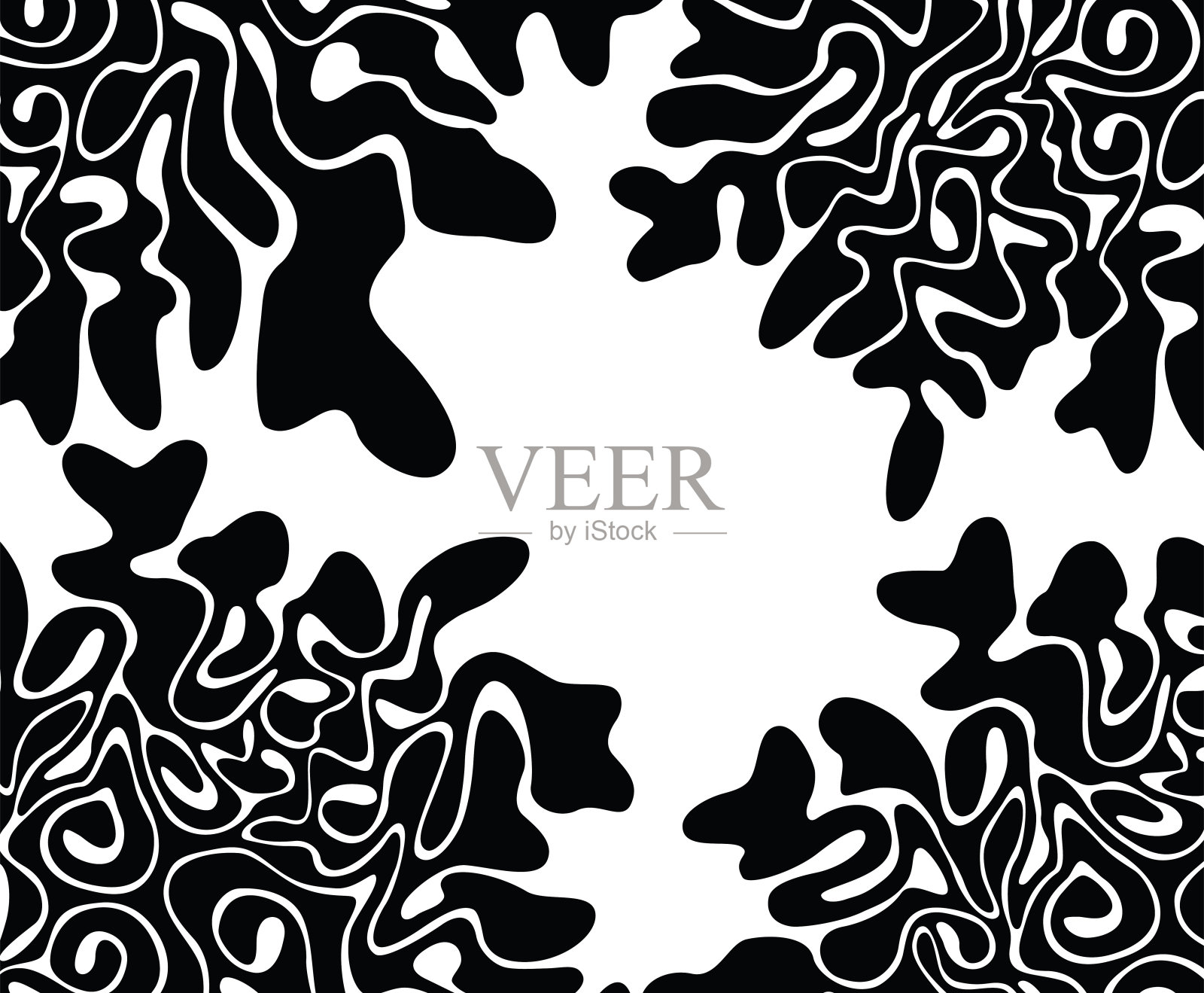 矢量插图页与黑色装饰形状的角落插画图片素材