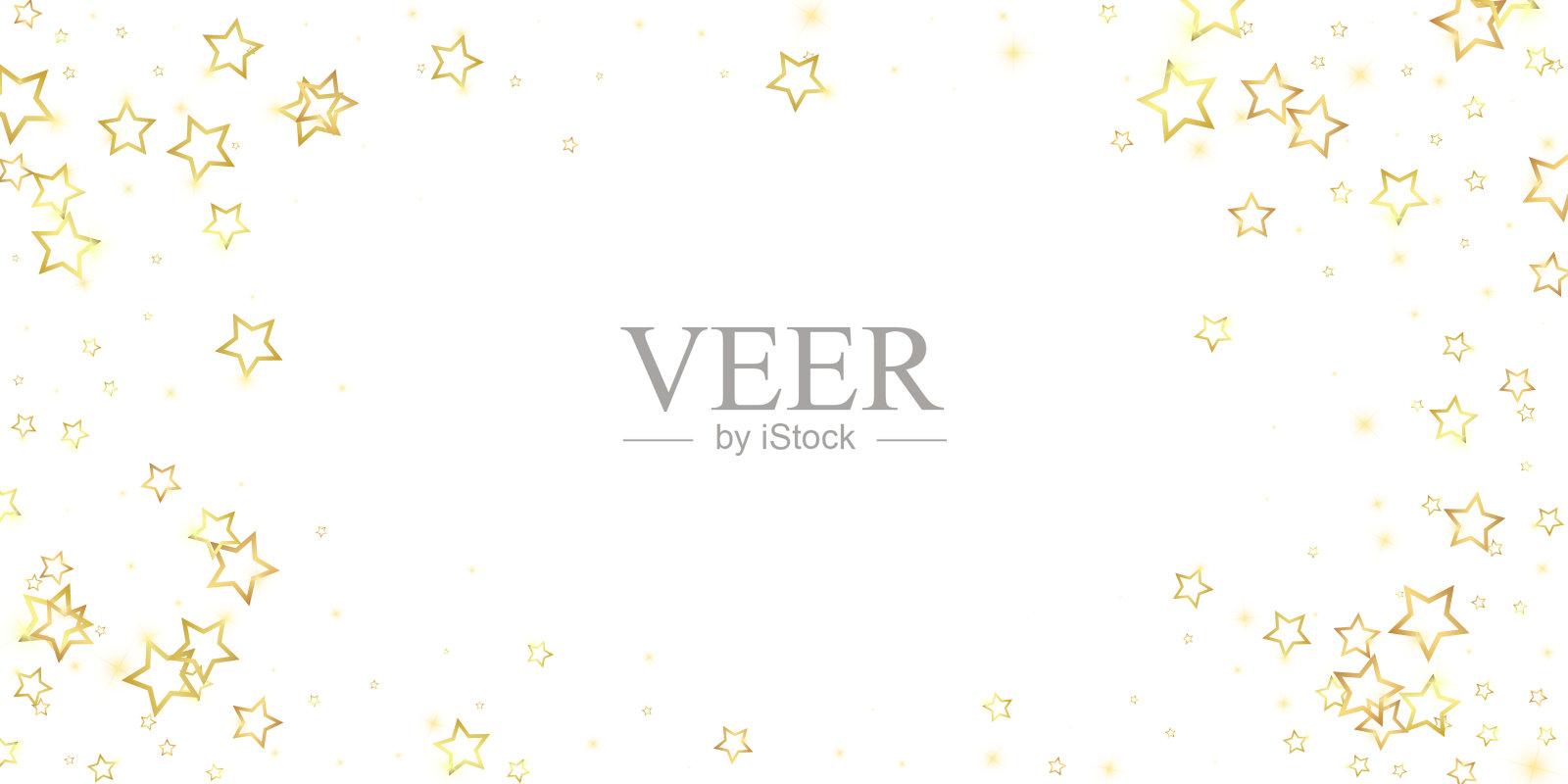 圣诞精神。散落的流星。插画图片素材