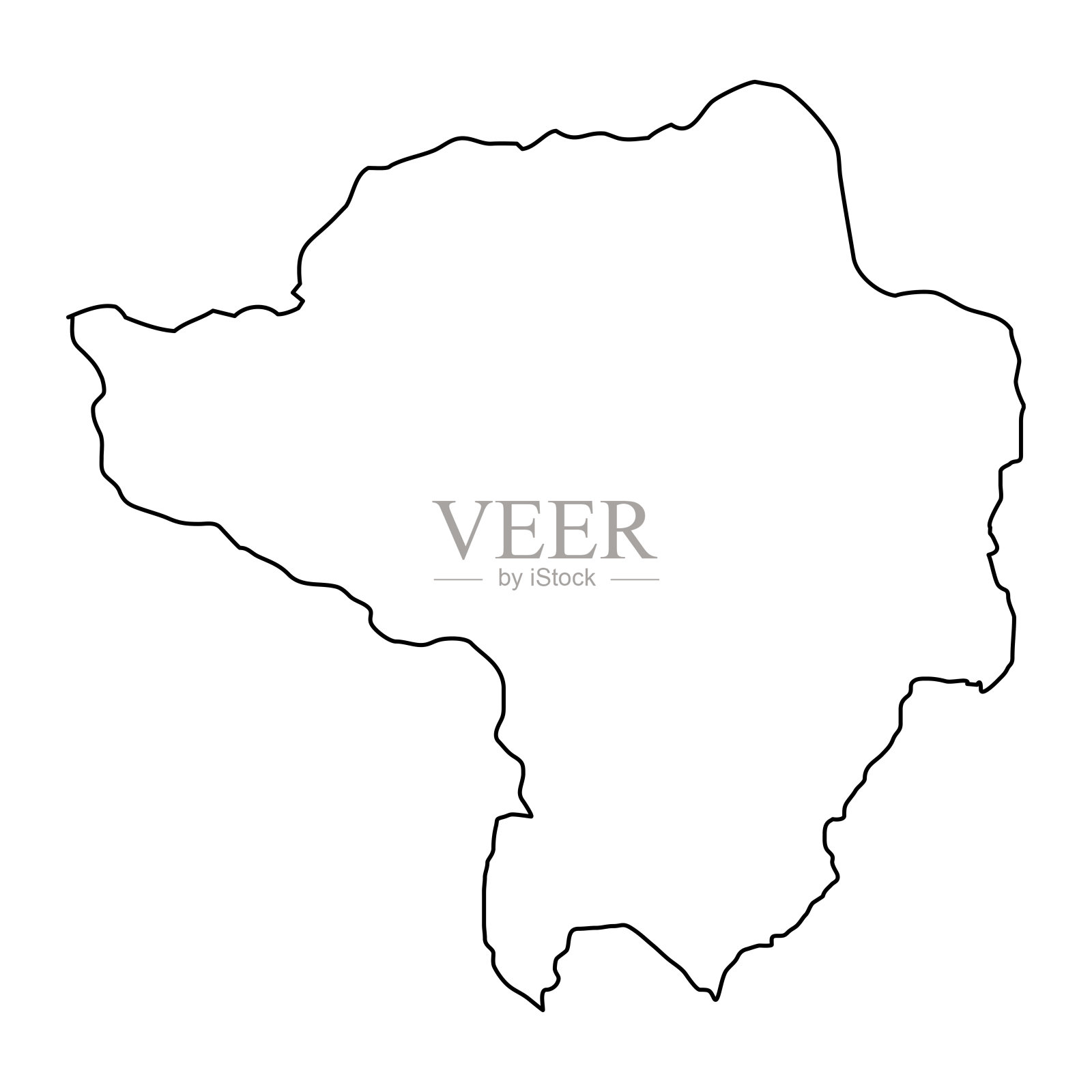 布塔布塔地区地图，莱索托行政区划。矢量插图。插画图片素材