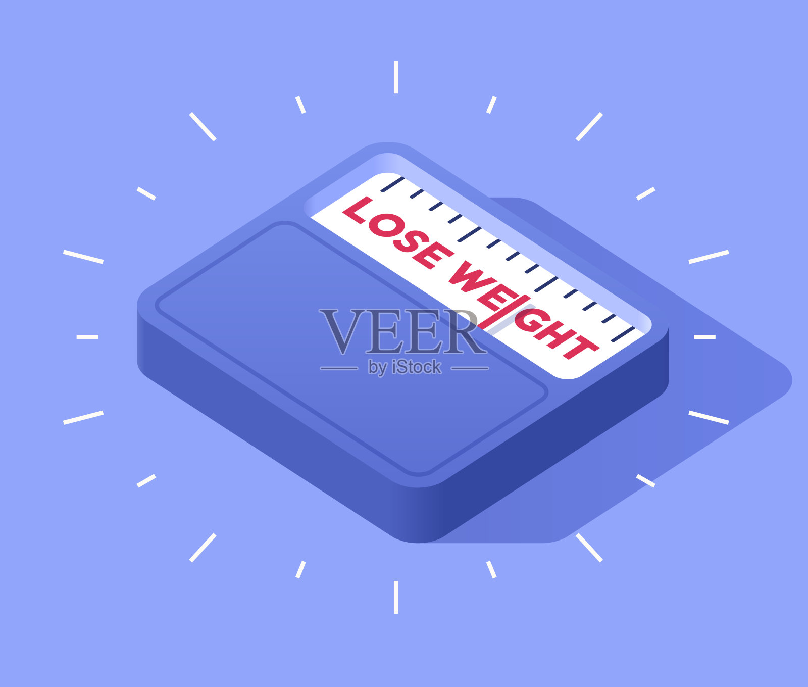 减肥秤插画图片素材