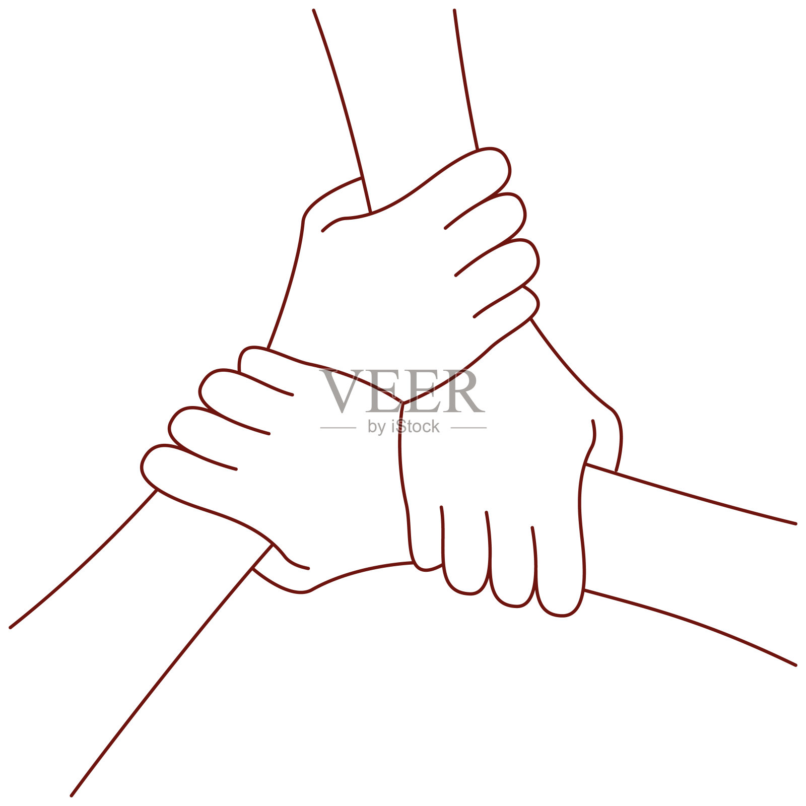 多民族、协作、团队、团结的载体。插画图片素材