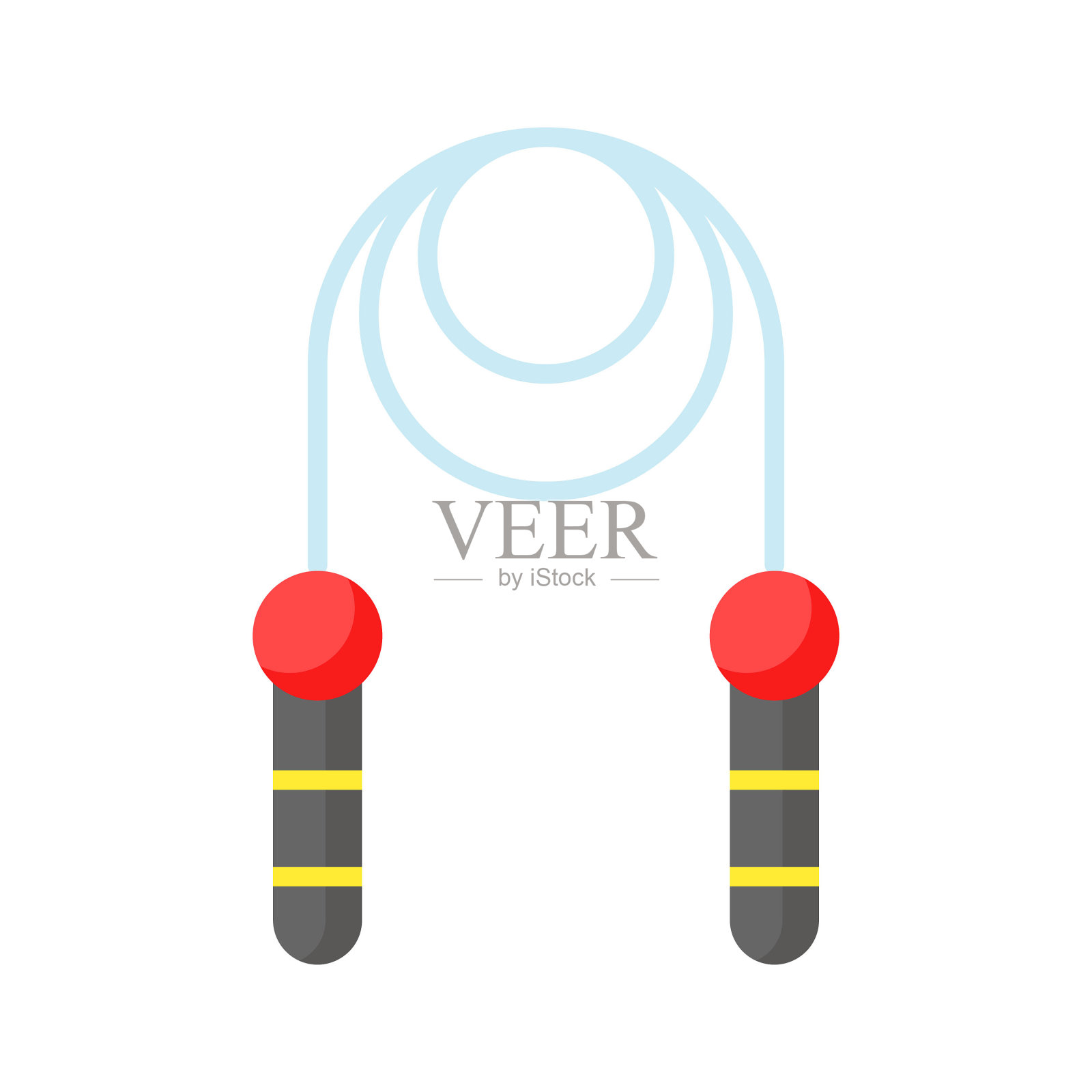 检查这个惊人的跳绳图标，健身字符串，准备使用向量。插画图片素材