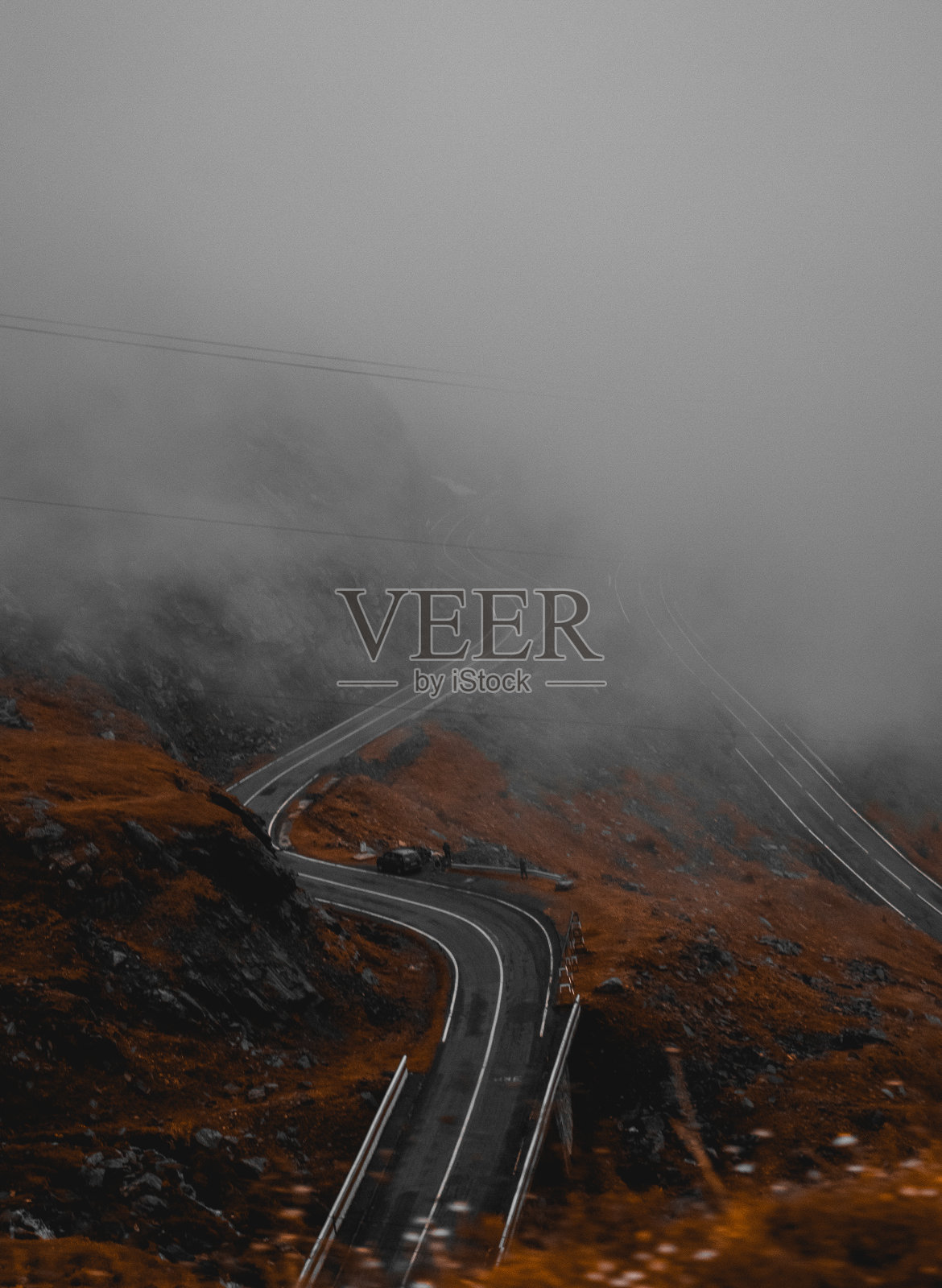 Transfagarasan公路雾中街景照片摄影图片