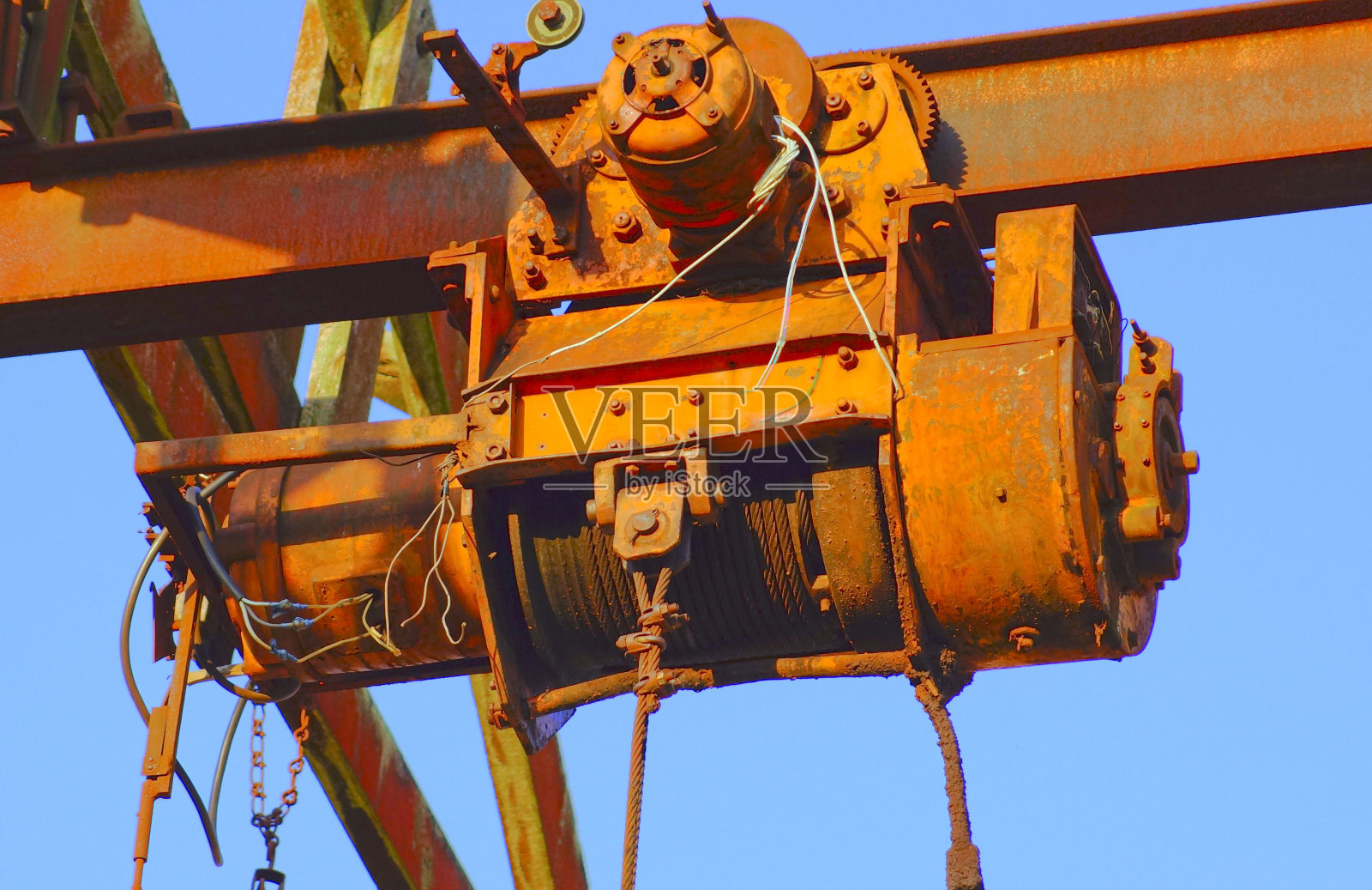 工业起重机结构照片摄影图片