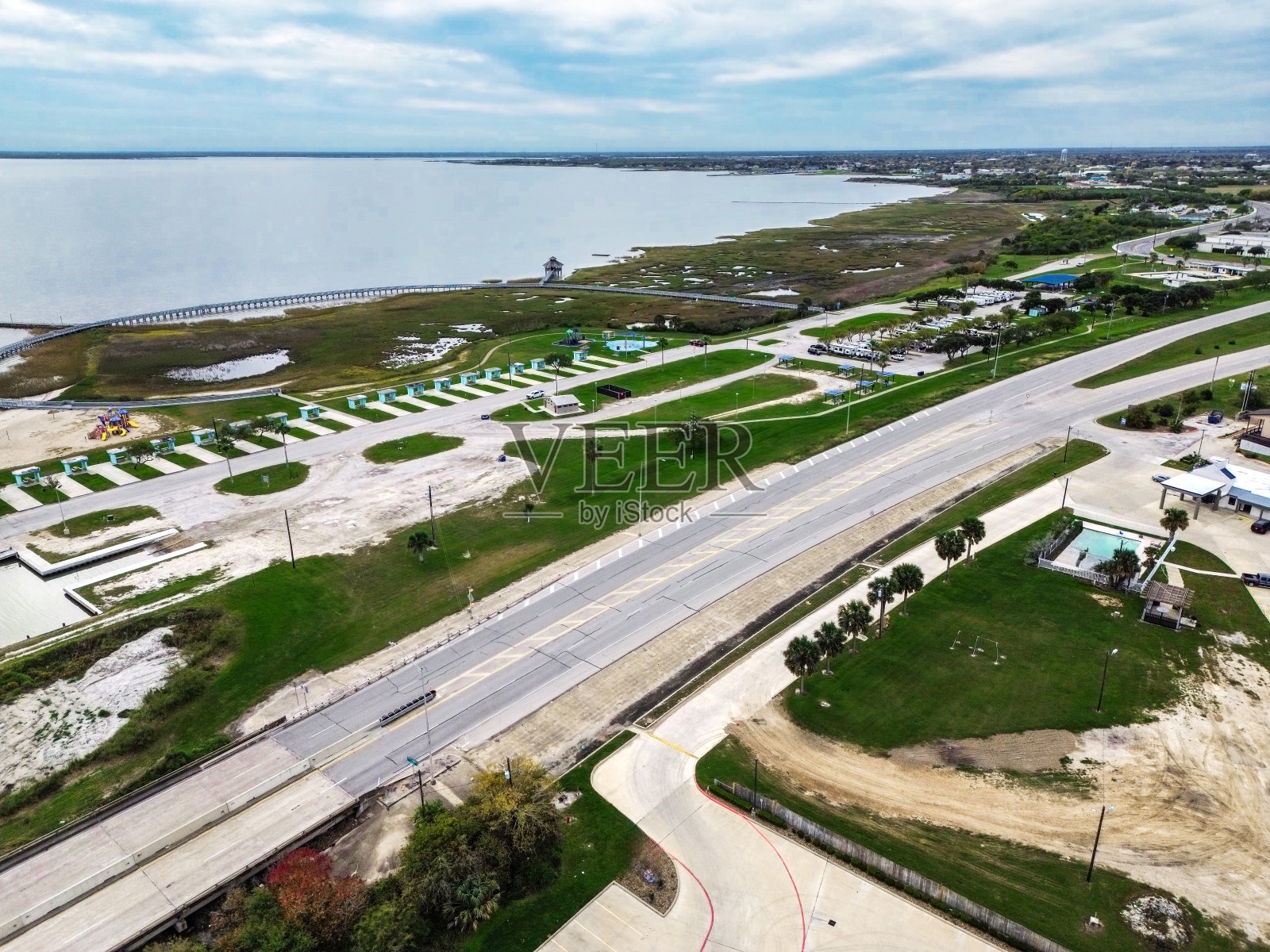 德克萨斯州拉瓦卡港的海岸照片摄影图片