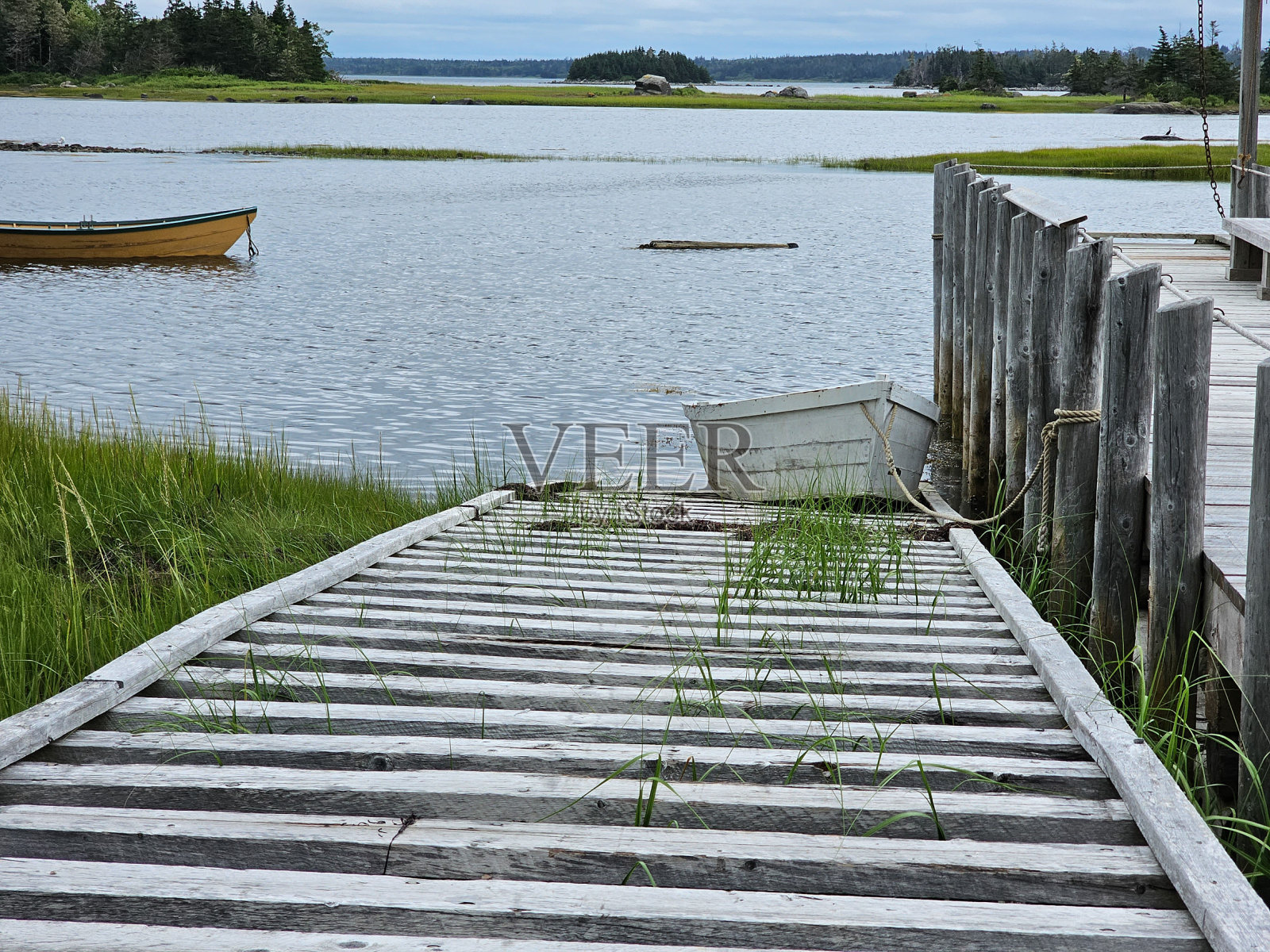 码头上风化的船坡道照片摄影图片