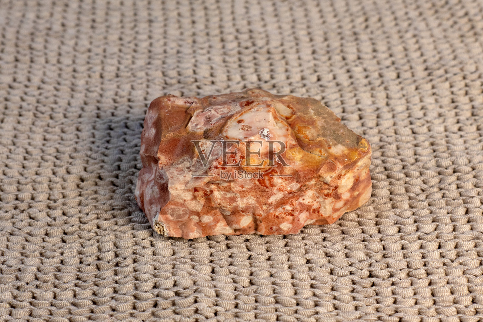 泥质片岩，米色针织织物背景照片摄影图片