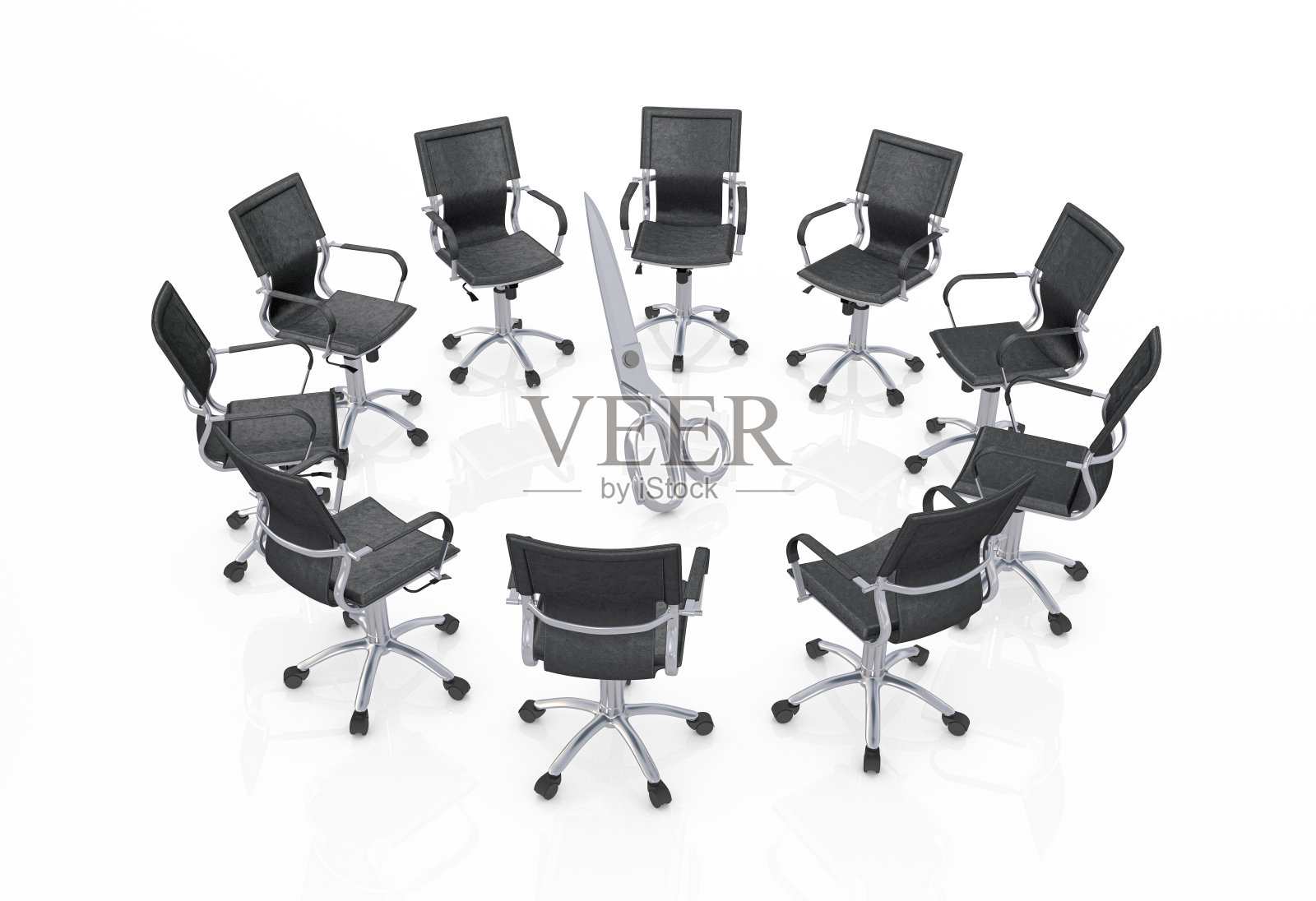 剪刀办公椅照片摄影图片