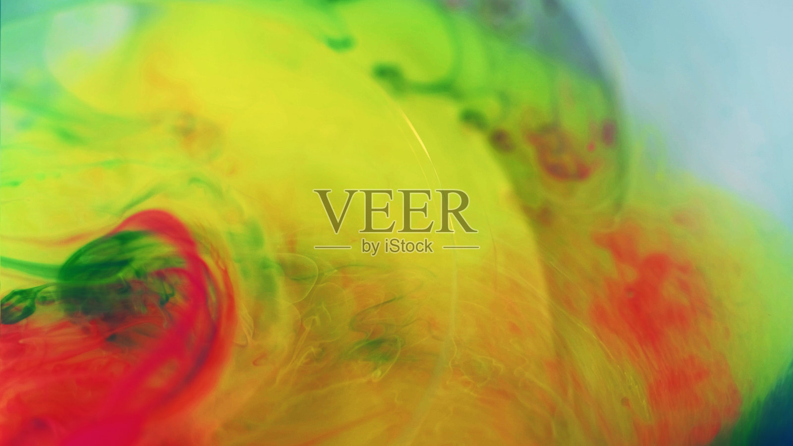 色雾漆水泡黄墨飞溅照片摄影图片