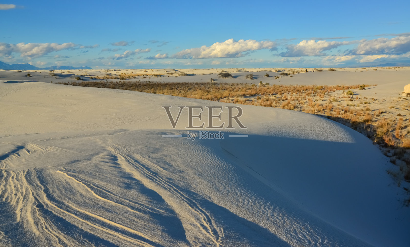 石膏沙丘，白沙国家纪念碑，新墨西哥州，美国照片摄影图片