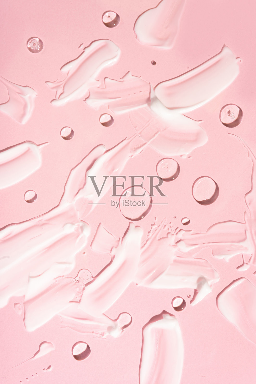 含有多肽的保湿精华液和面霜。最新技术背景，肽复合物。照片摄影图片