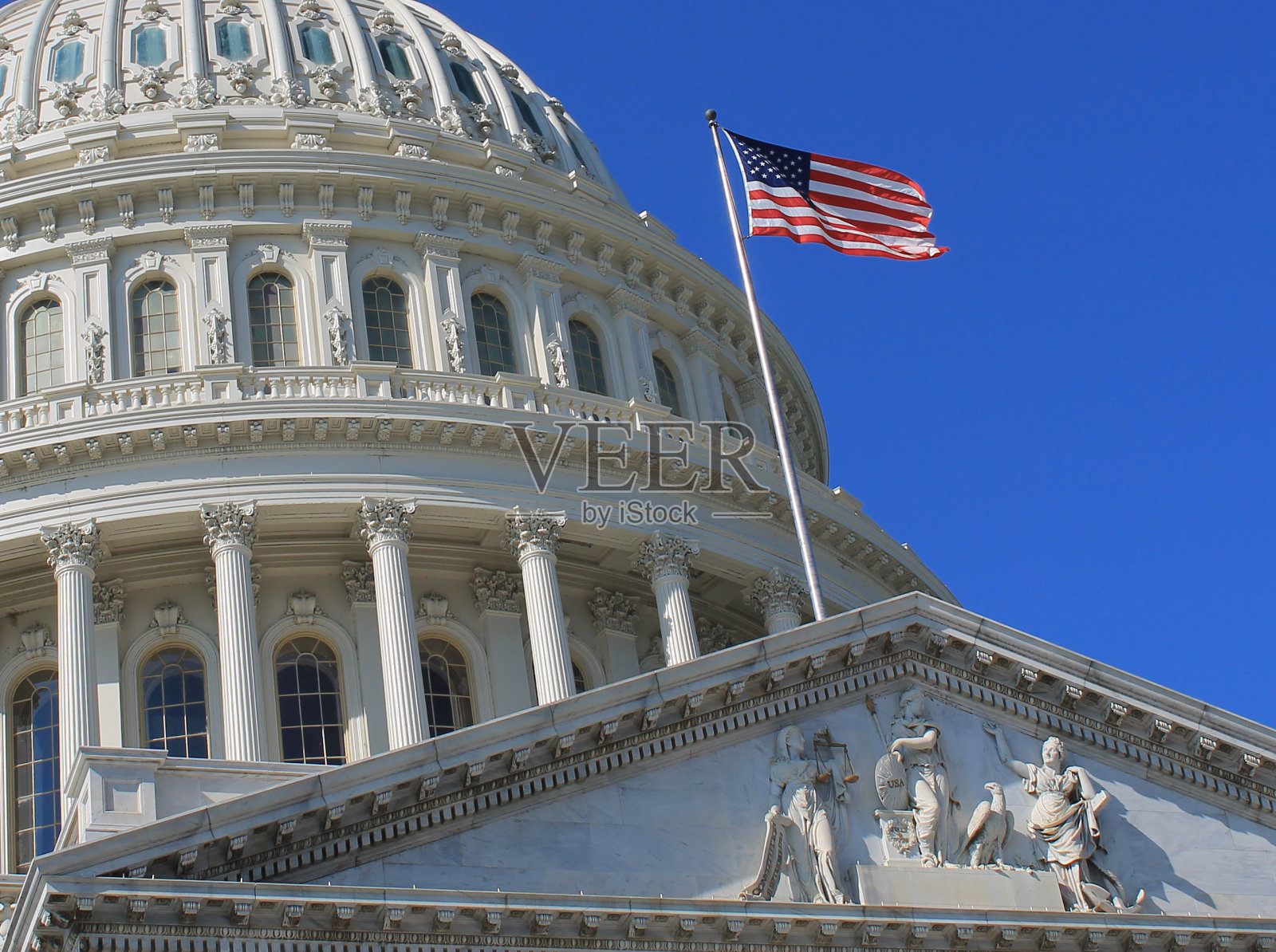 美国华盛顿特区的国会大厦照片摄影图片