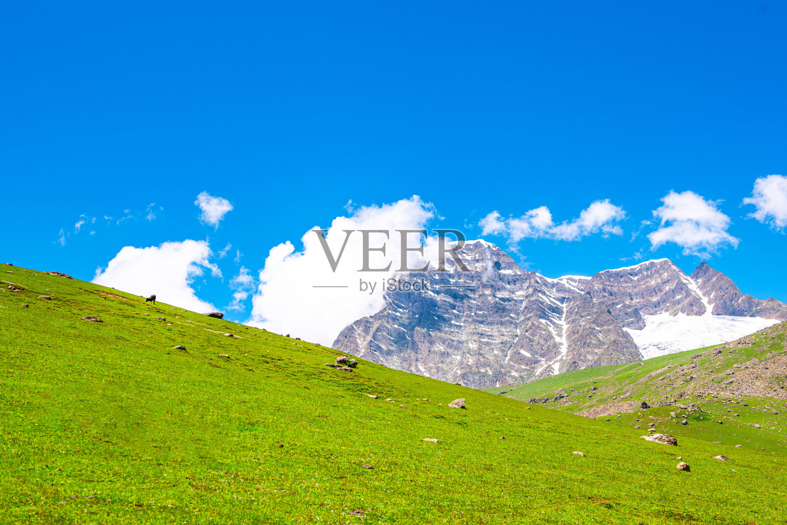 从印度喜马拉雅地区尼泊尔克什米尔山谷的Sonmarg山顶俯瞰全景。照片摄影图片