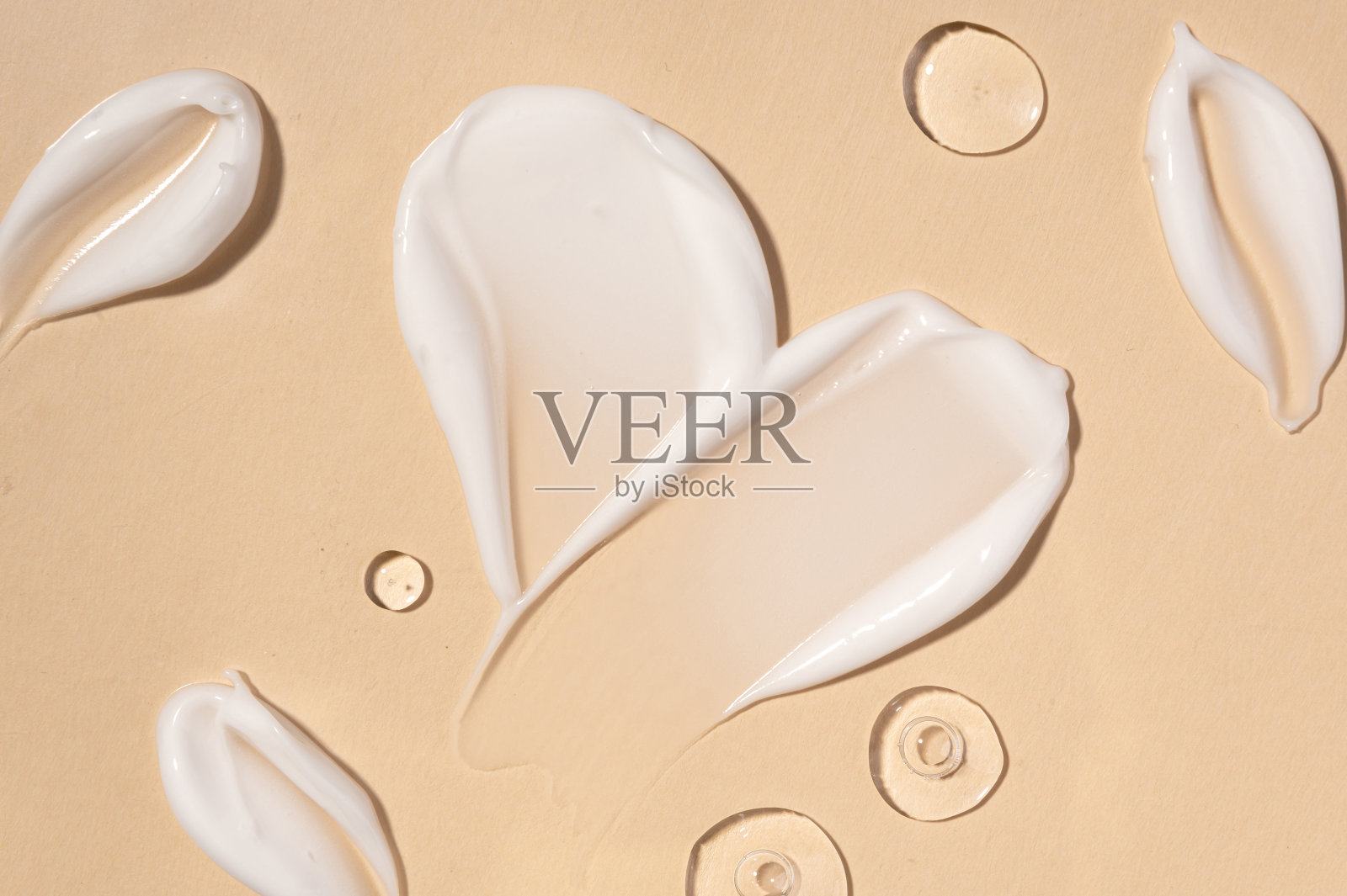 含有多肽的保湿面霜。背景，纹理，模型，最新技术，肽复合物。照片摄影图片