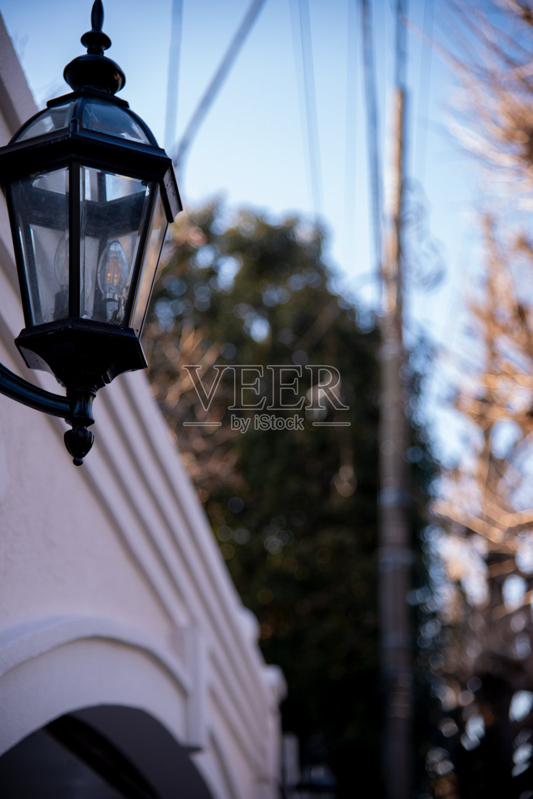 路灯与街道照片摄影图片