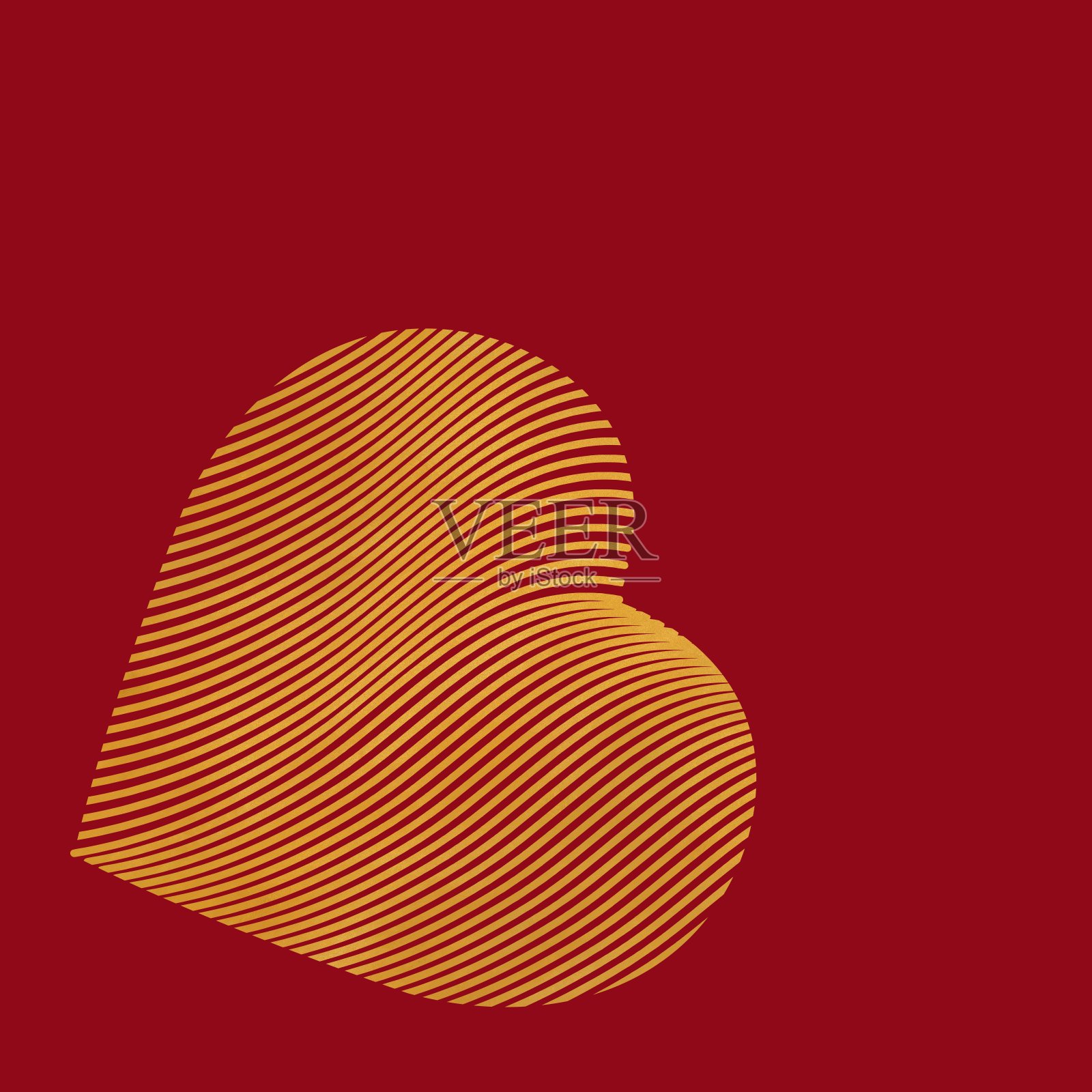 大心形符号用于明信片，情人节。插画图片素材