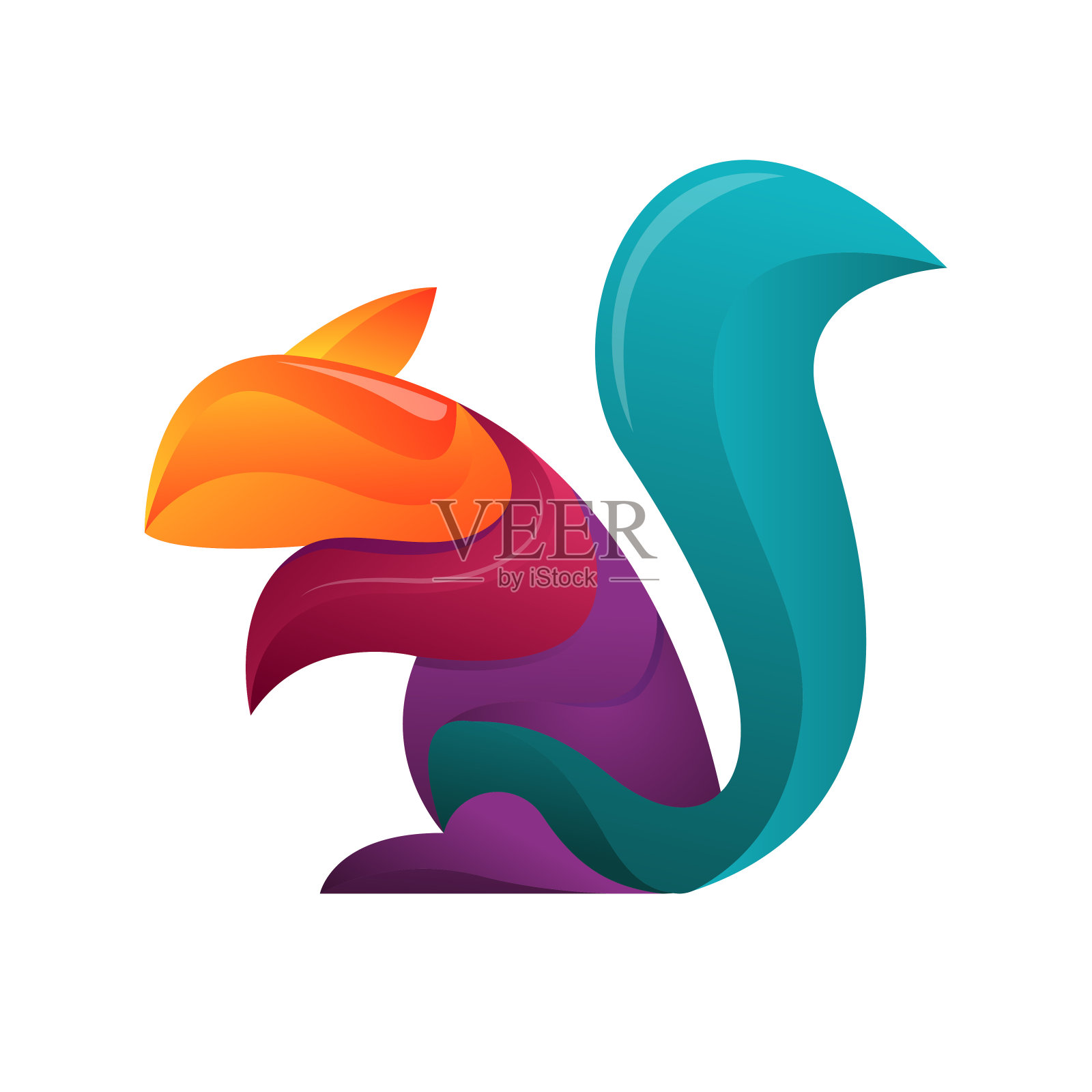 彩色松鼠插图设计矢量插画图片素材