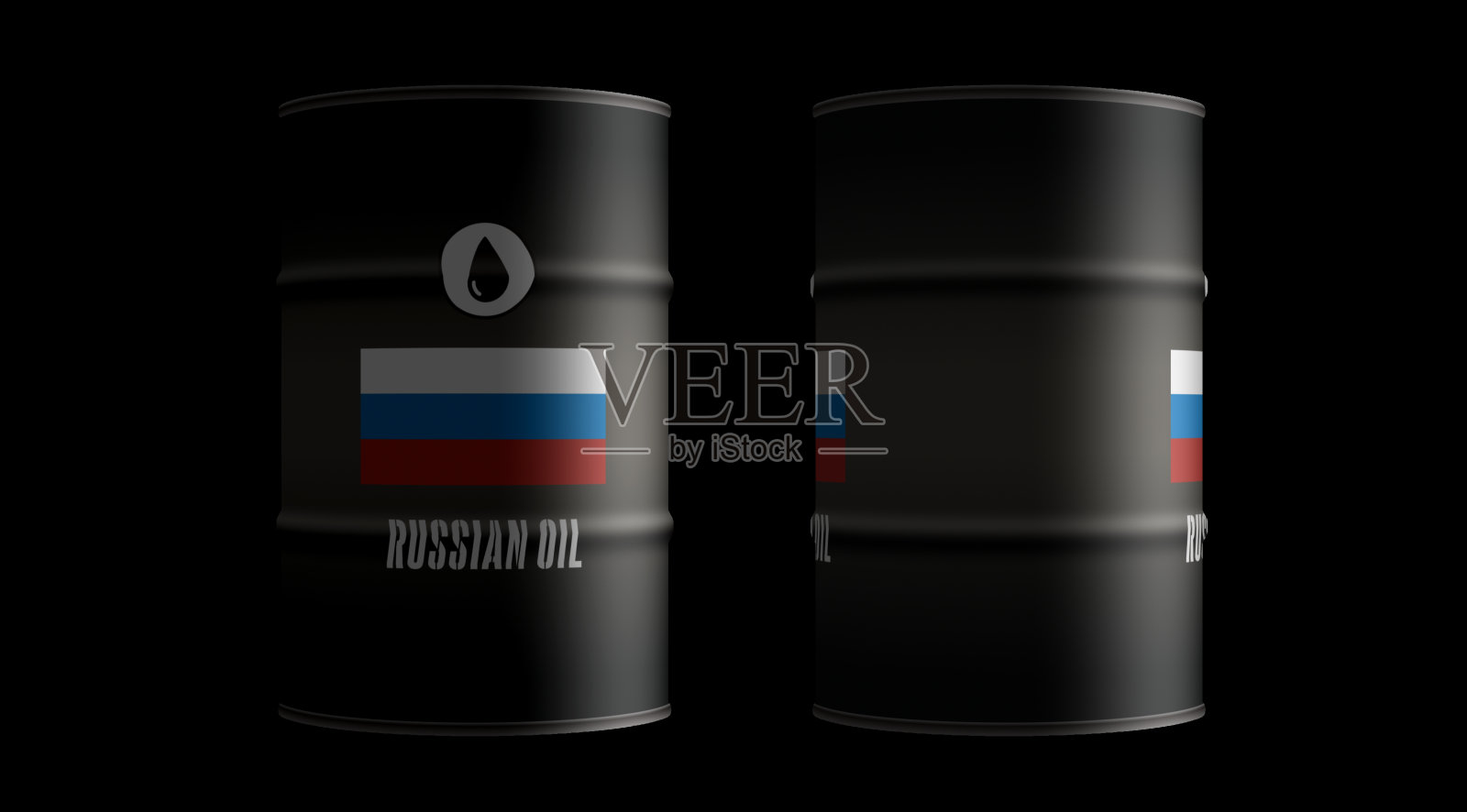 俄罗斯石油原油燃料桶排成一排照片摄影图片