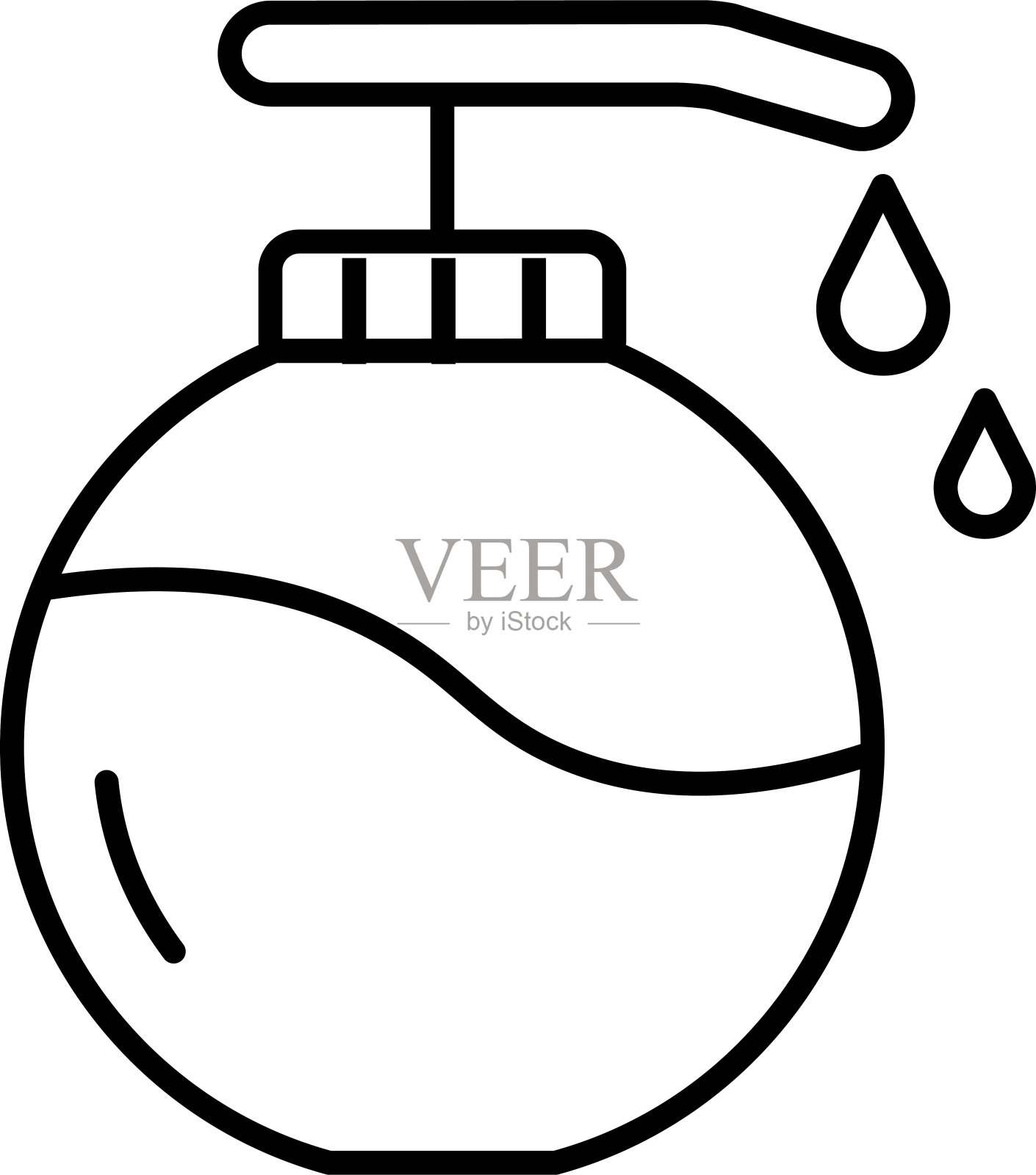 洗手液轮廓矢量插图图标插画图片素材