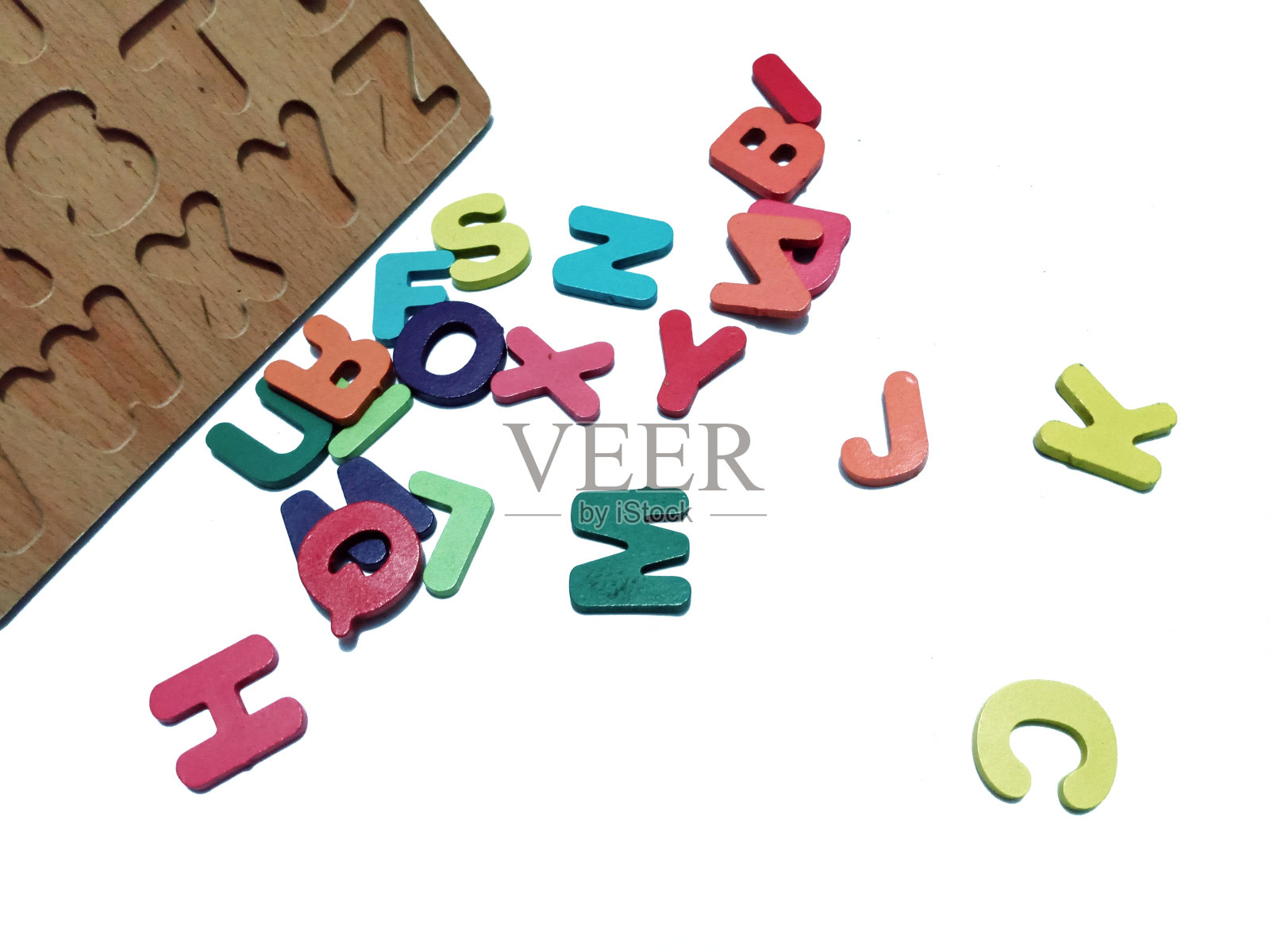 有字母的儿童教育玩具照片摄影图片