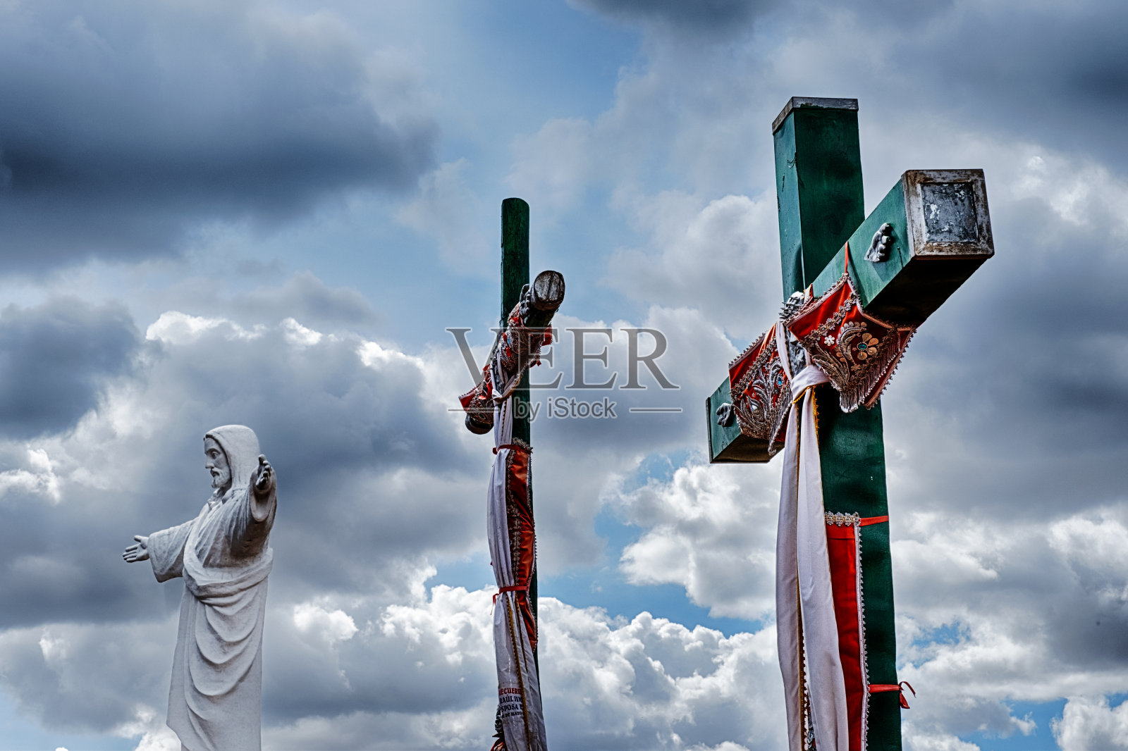 秘鲁库斯科的白色基督照片摄影图片