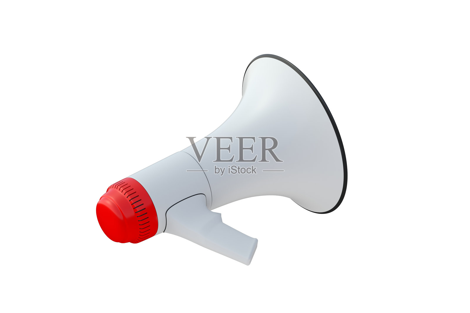 扩音器孤立在白色背景上。三维渲染照片摄影图片