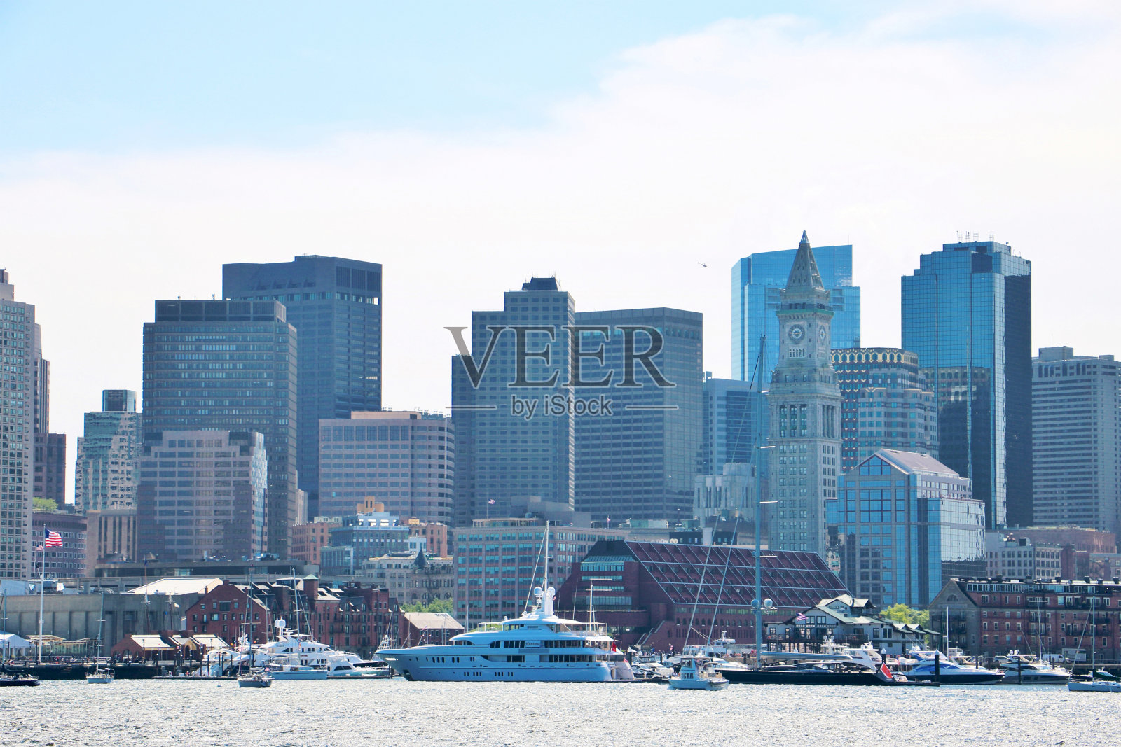 波士顿的天际线照片摄影图片
