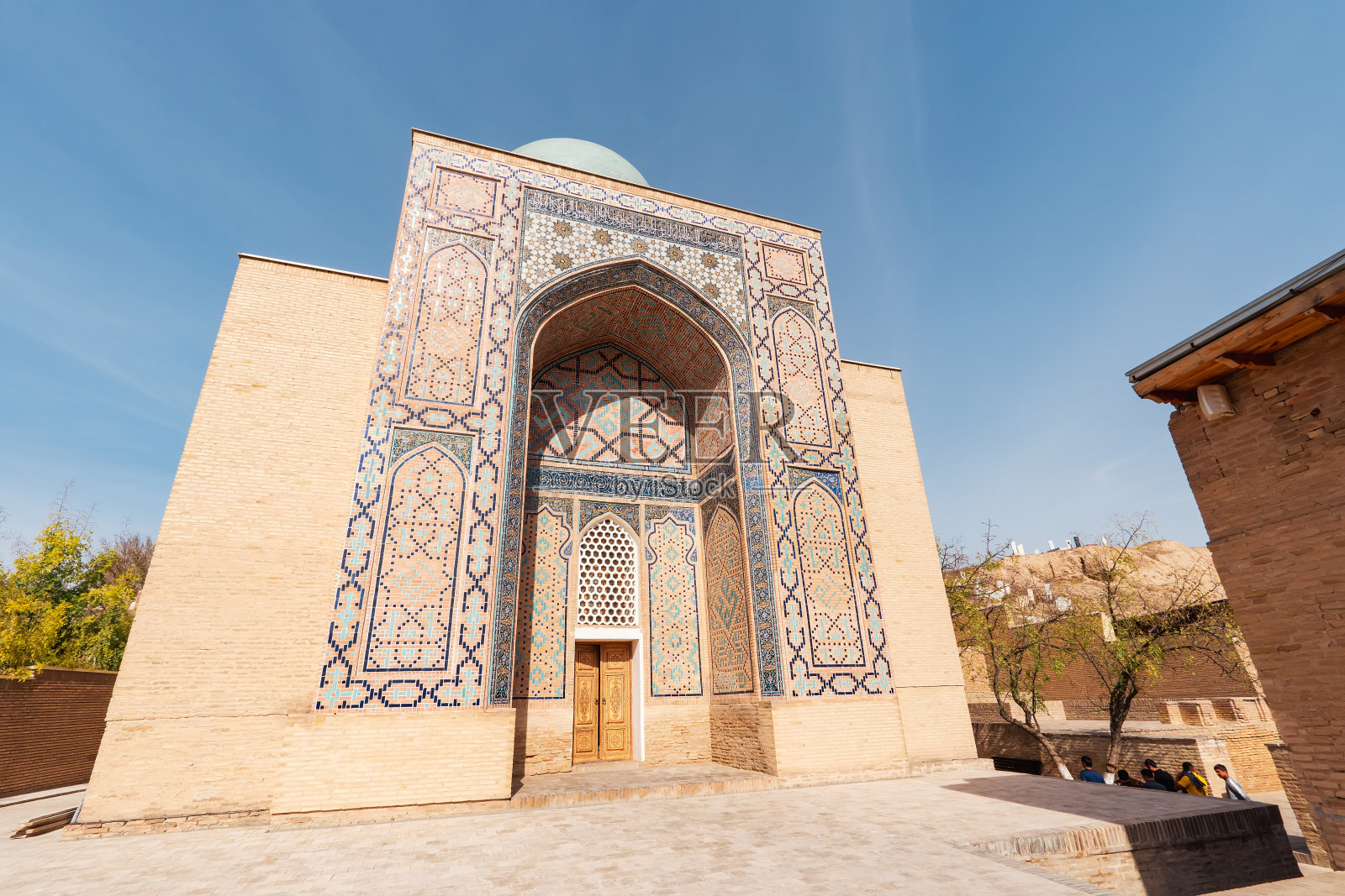 Shah-i-Zinda或Shah i Zinda是乌兹别克斯坦撒马尔罕市的一座陵墓照片摄影图片