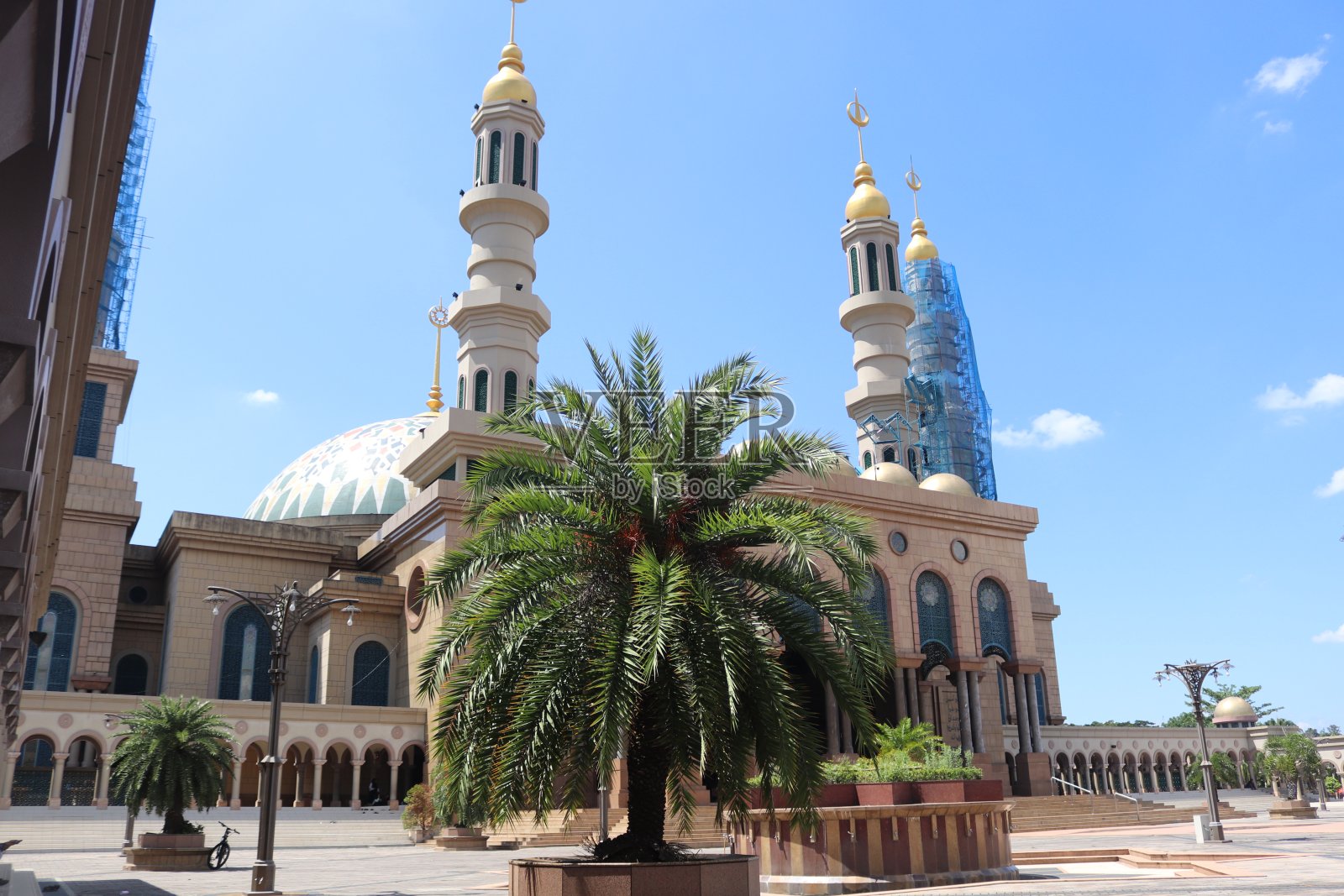 美丽的，加里曼丹萨马林达伊斯兰中心清真寺的照片照片摄影图片
