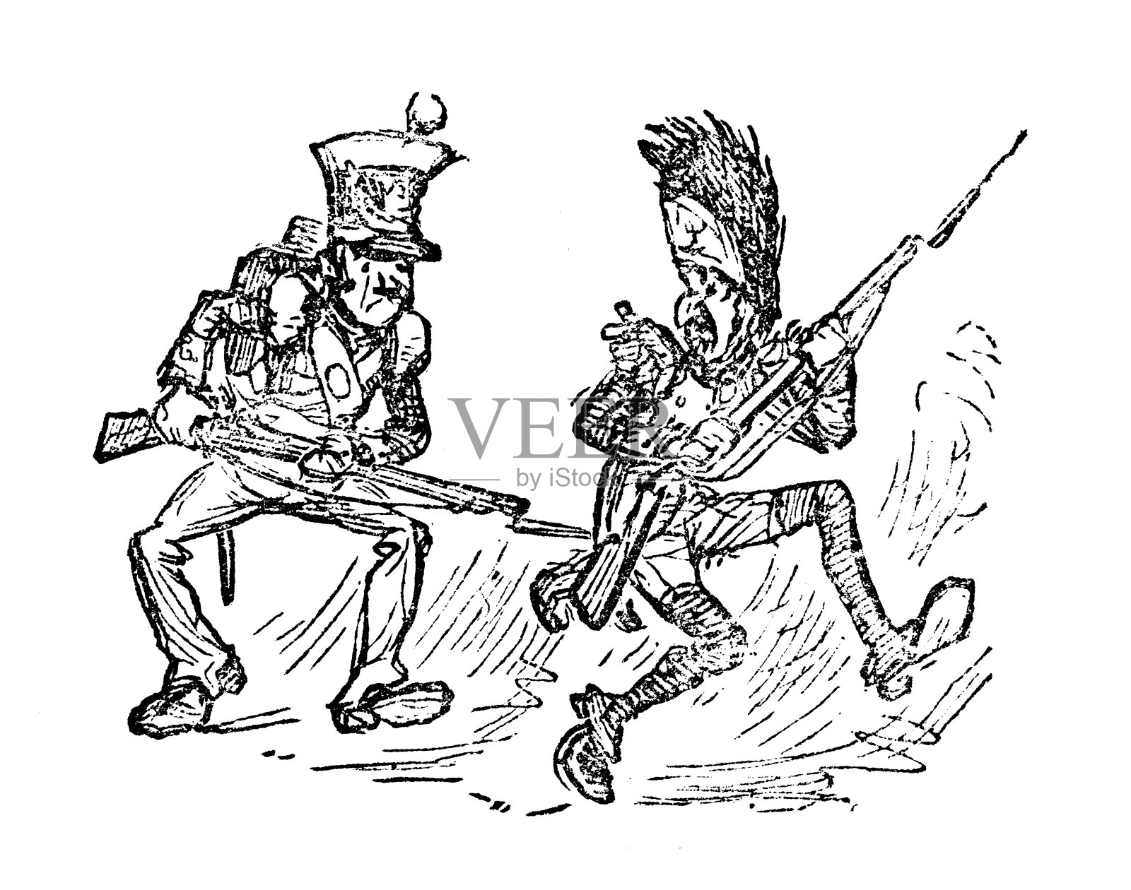 英国讽刺漫画插画图片素材