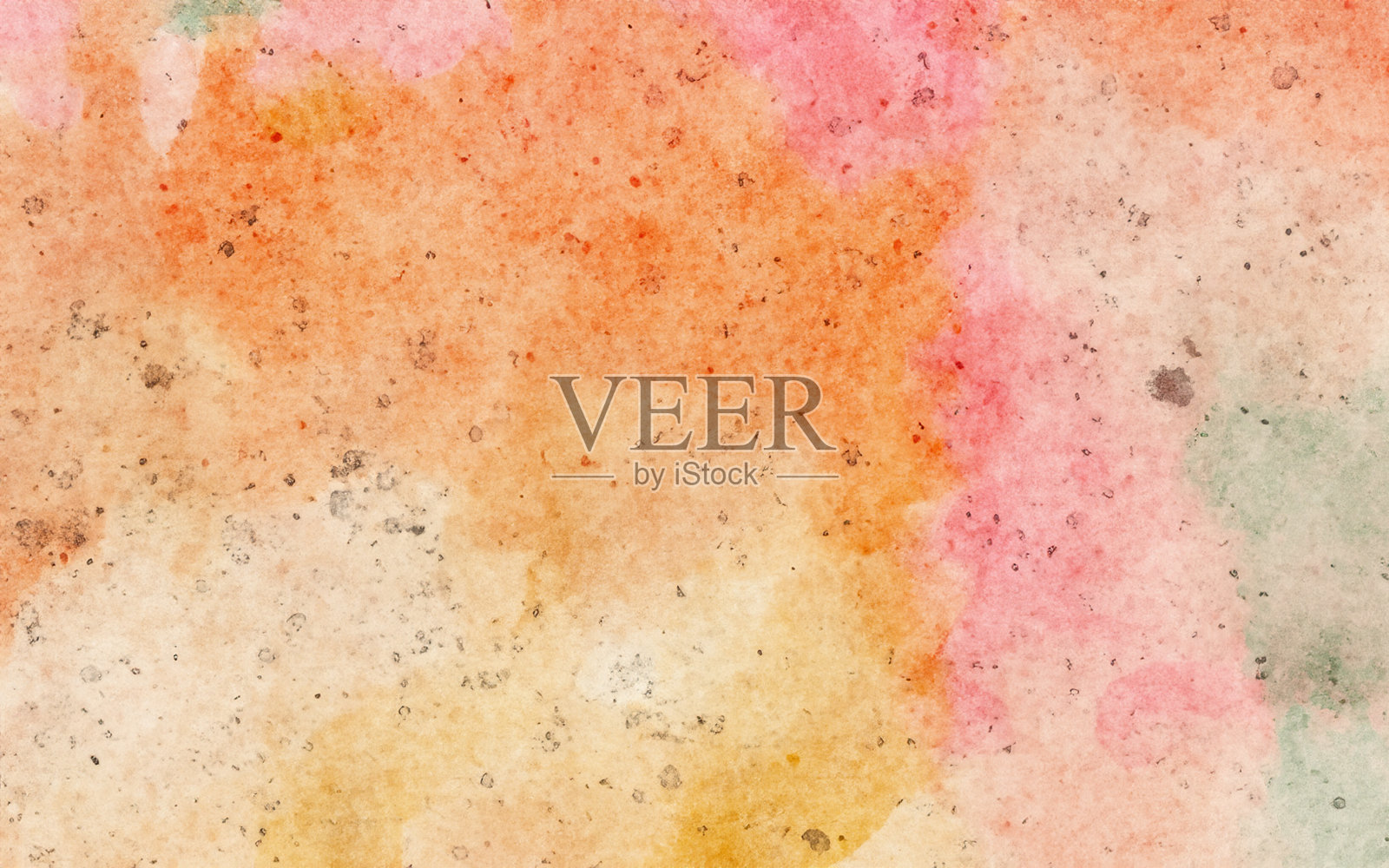 抽象表达:迷人的水彩垃圾和复古纹理插画图片素材