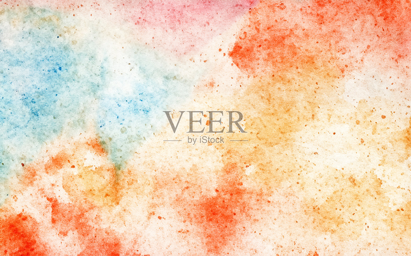 抽象表达:迷人的水彩垃圾和复古纹理插画图片素材