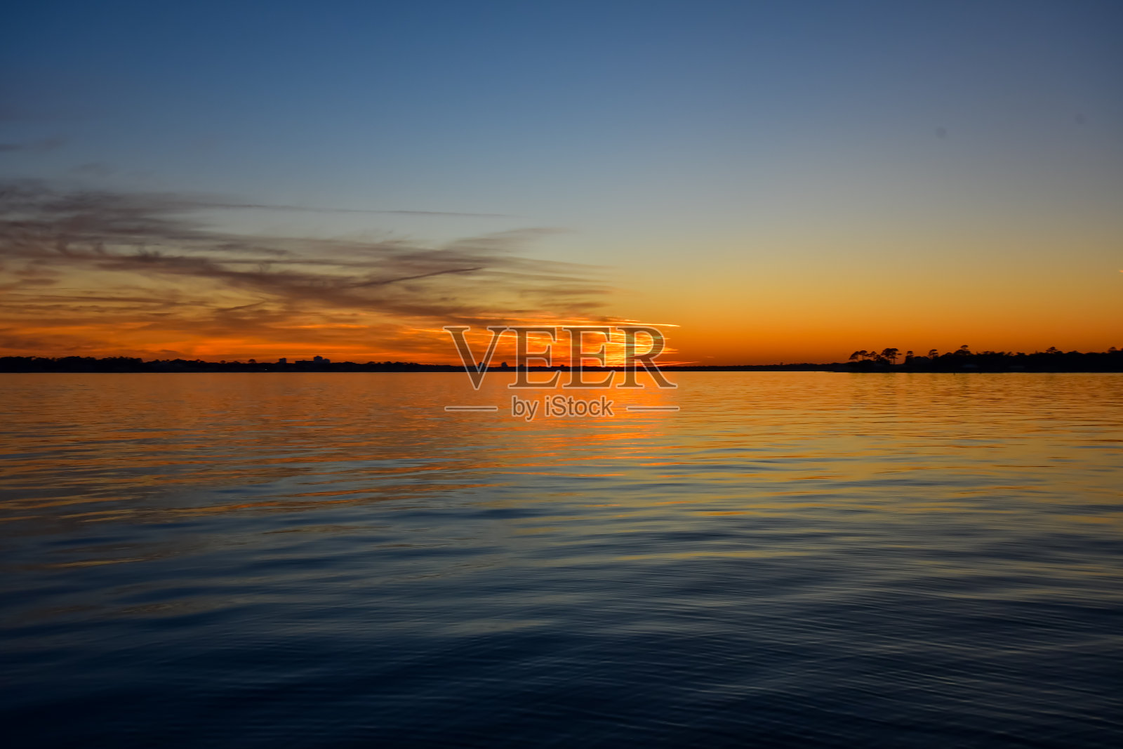 2023年最后一次日落，阿拉巴马州奥兰治海滩照片摄影图片