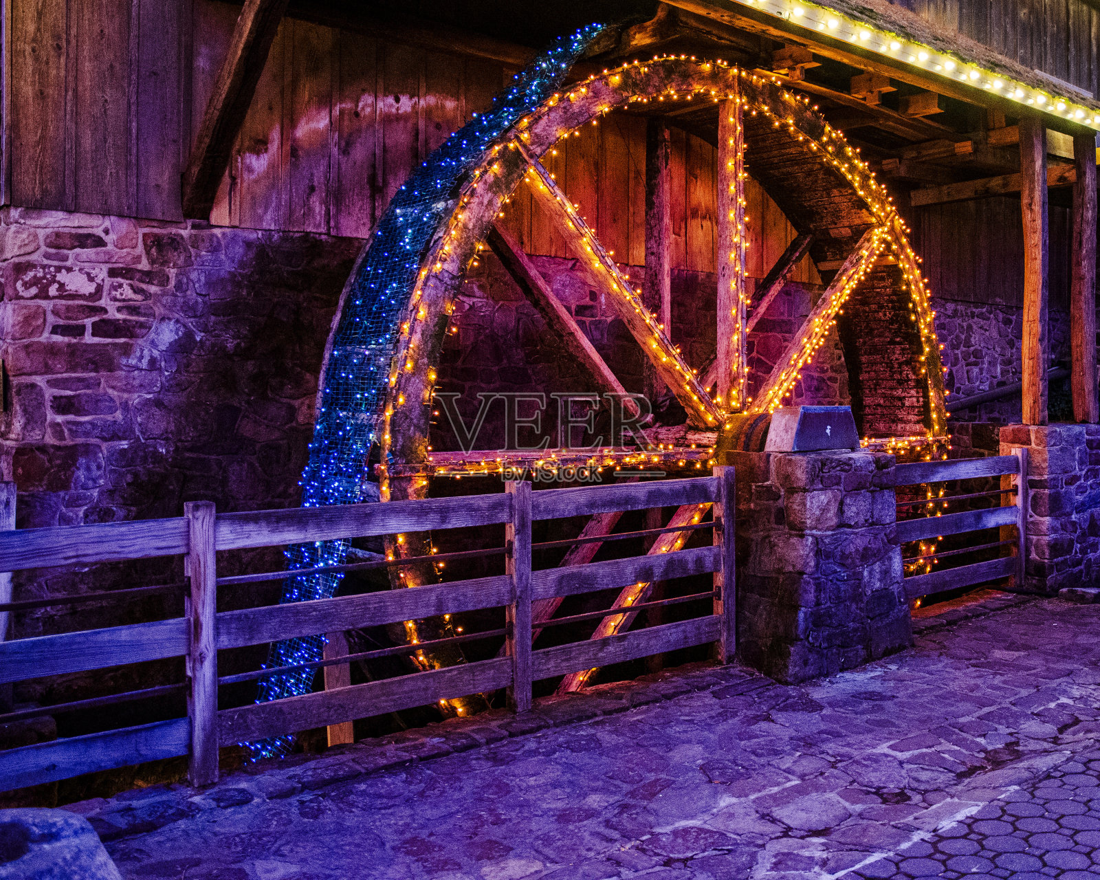 圣诞水车照片摄影图片