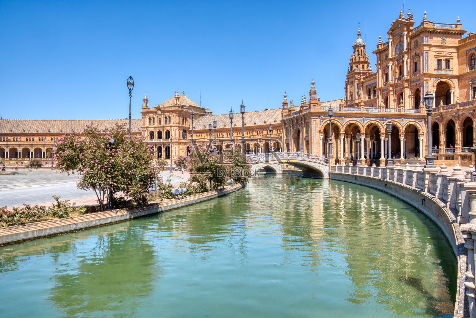 西班牙塞维利亚的西班牙广场照片摄影图片