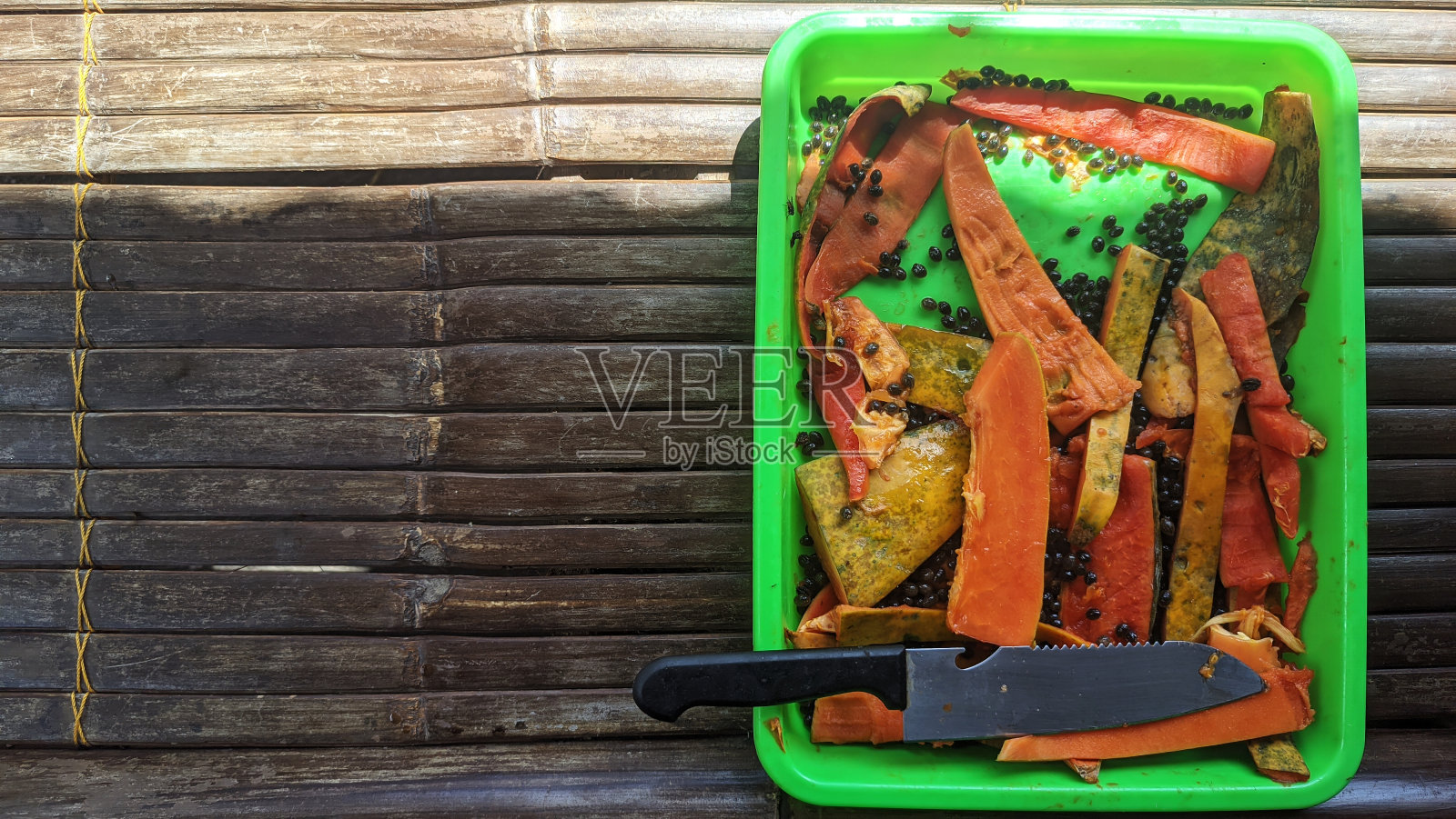 木瓜果片照片摄影图片