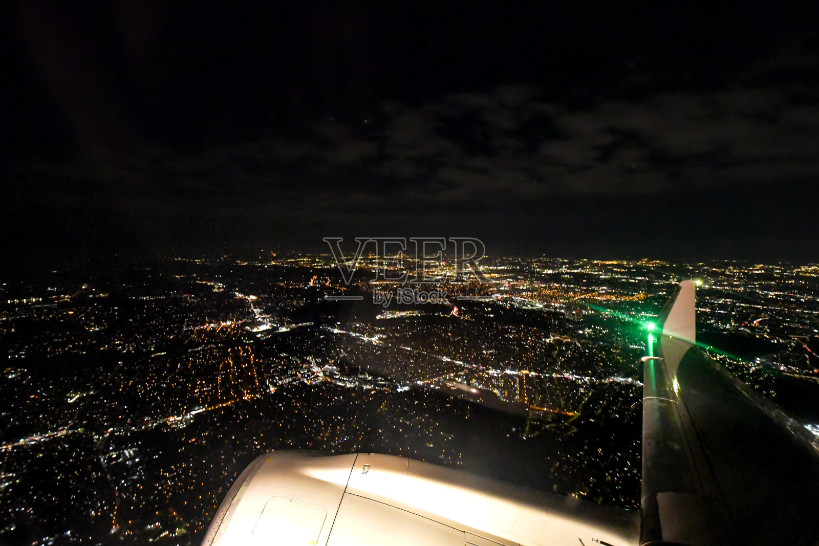 纽约夜景——乘飞机离开纽约照片摄影图片