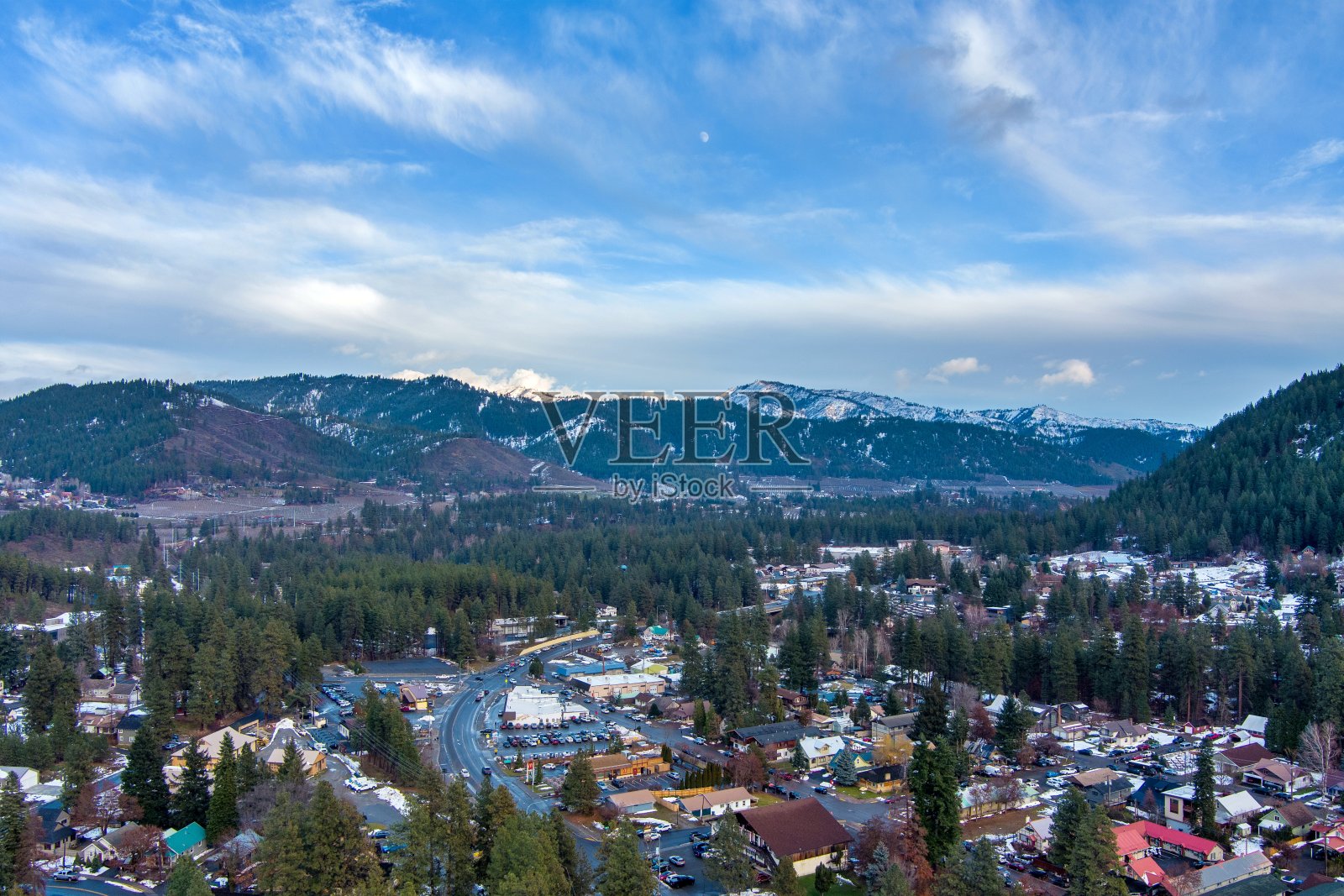 12月华盛顿莱文沃斯的一个晚上照片摄影图片