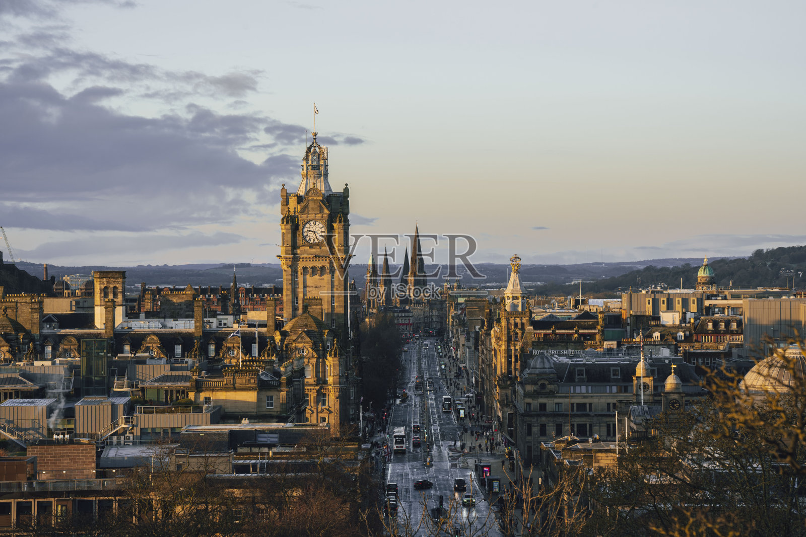 英国苏格兰爱丁堡的王子街照片摄影图片