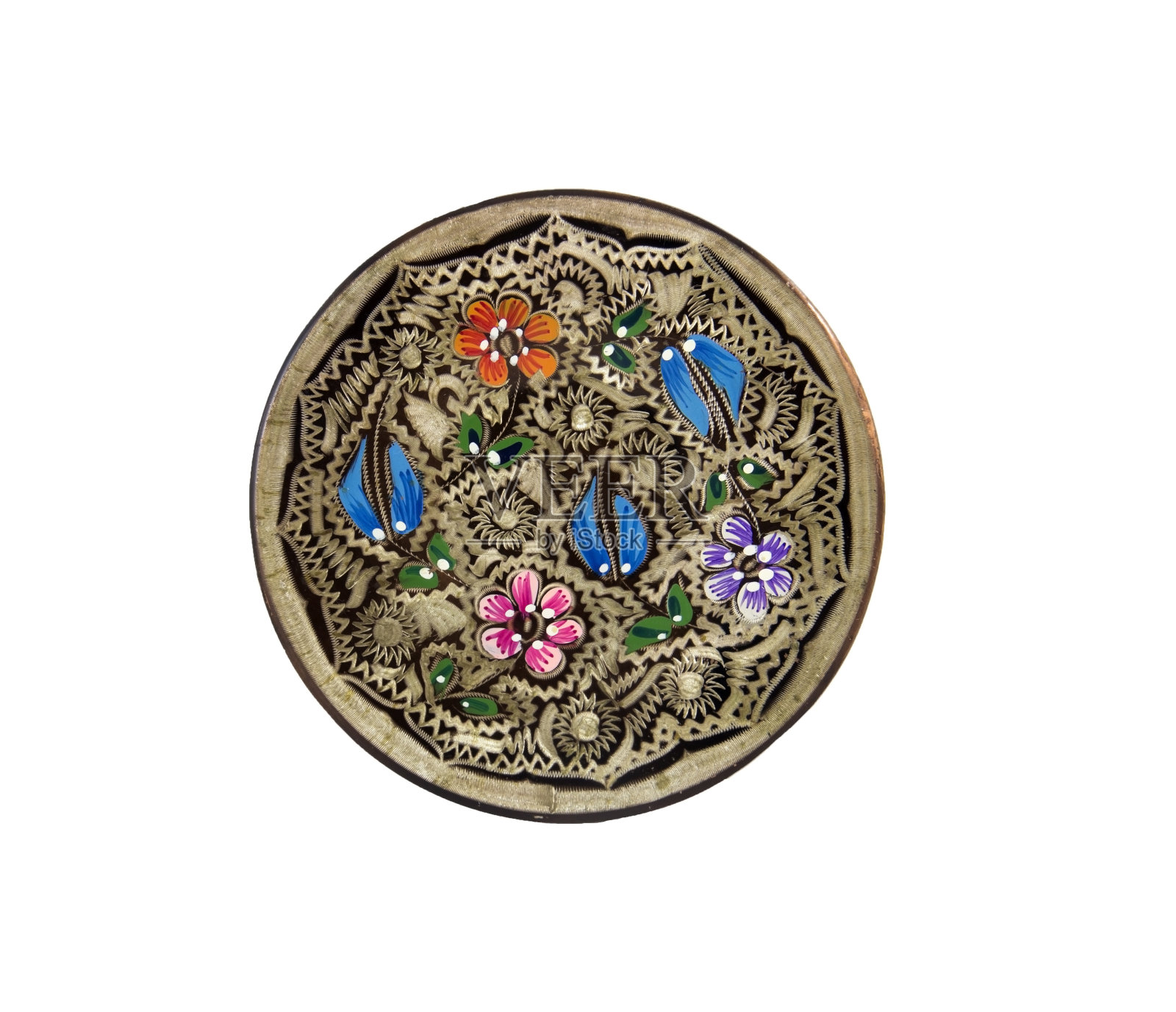 土耳其铜板-隔离照片摄影图片