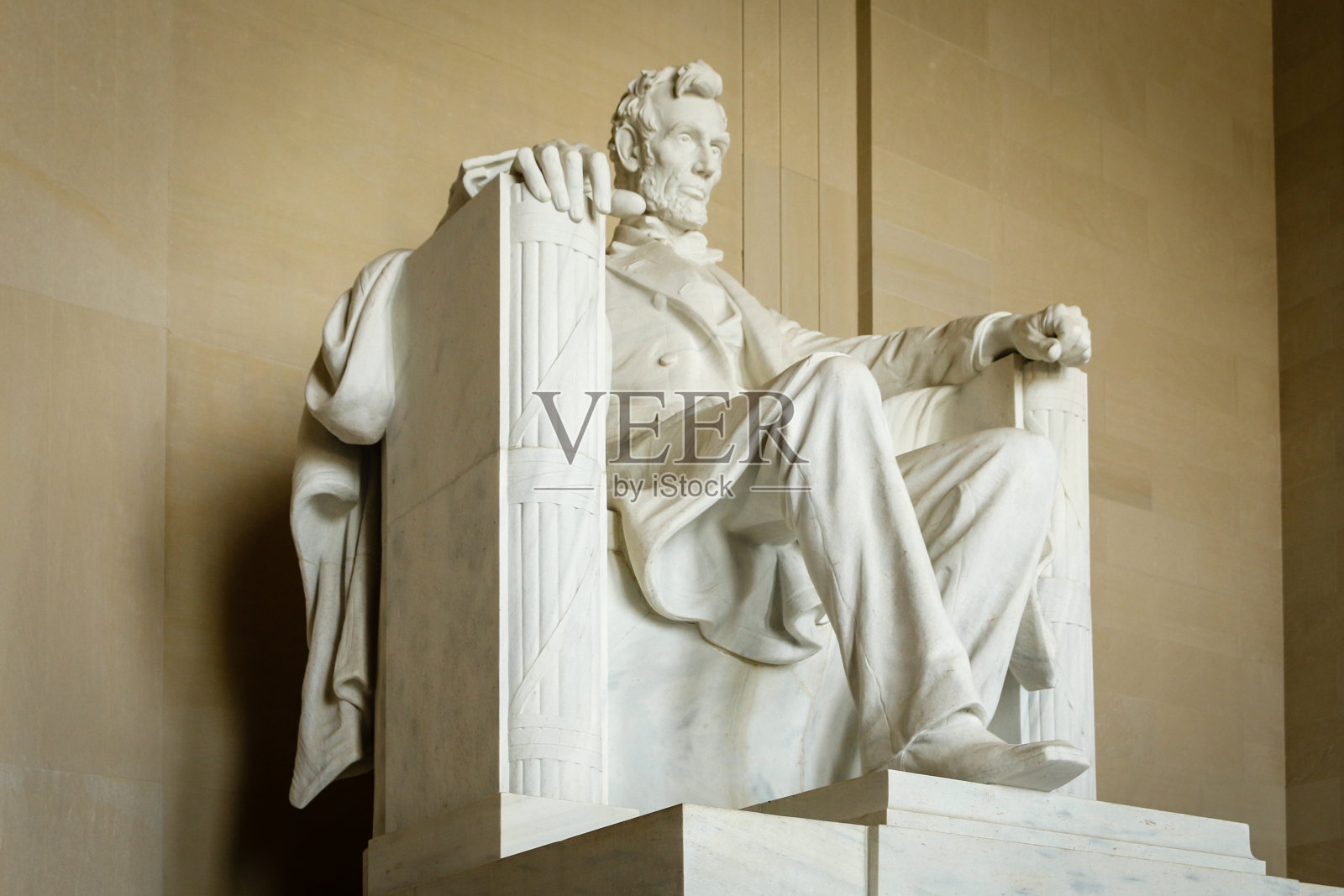 亚伯拉罕·林肯雕像(林肯纪念堂)照片摄影图片