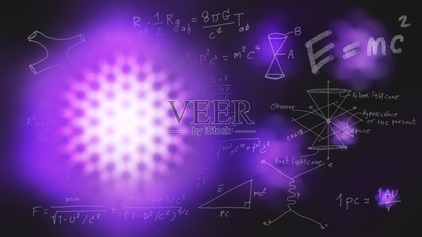 由质子、中子和电子组成的原子结构。原子的科学图景照片摄影图片