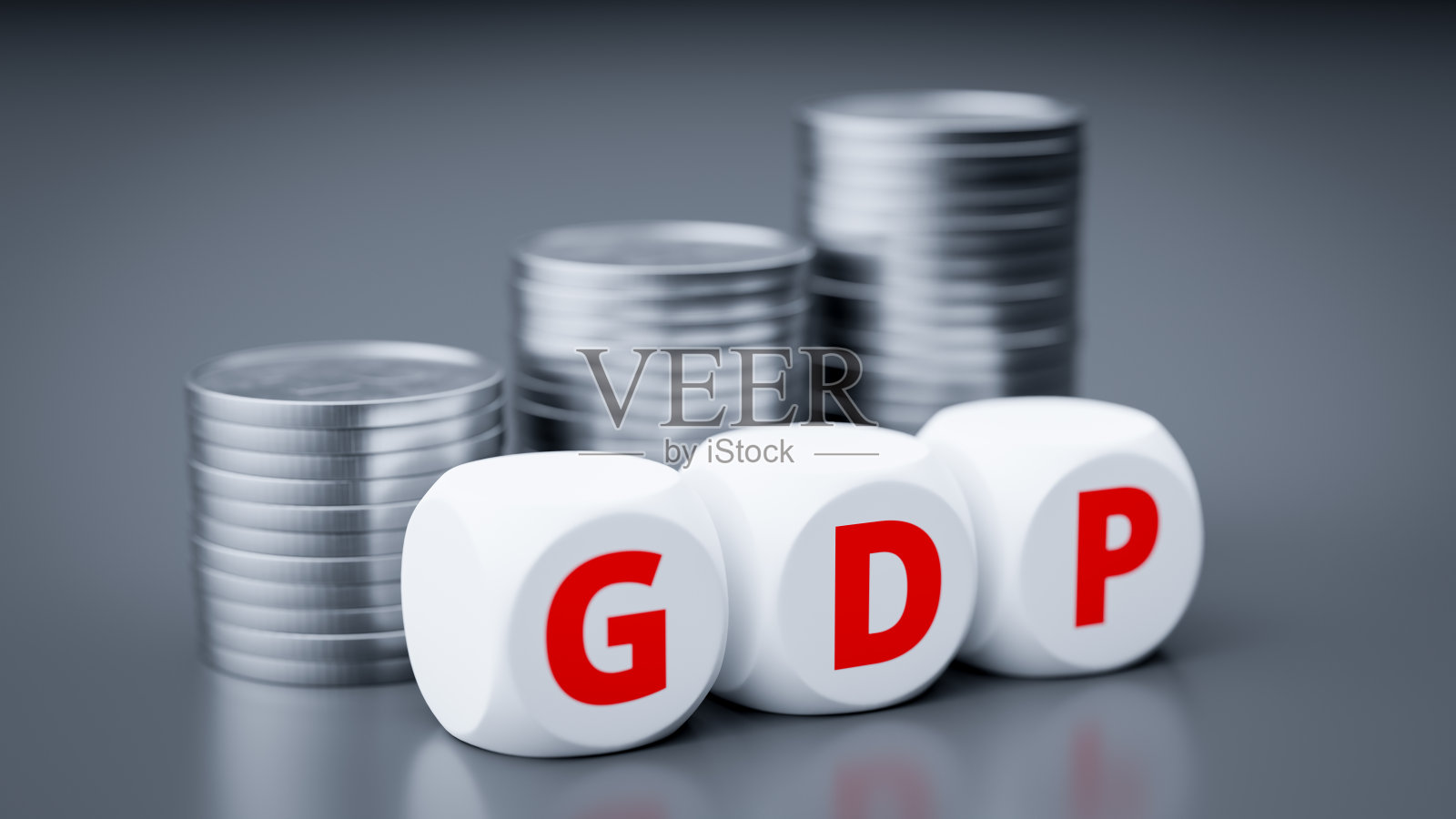 经济指标GDP概念，三维渲染照片摄影图片