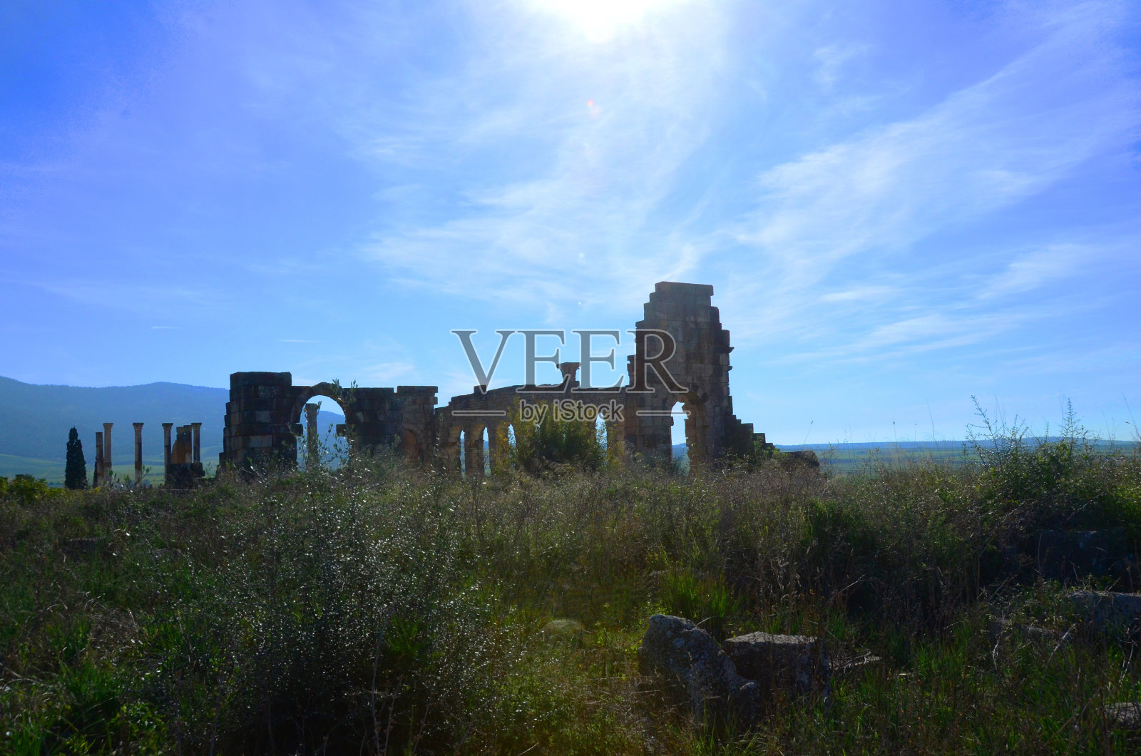 罗马的瓦勒比利斯遗址照片摄影图片