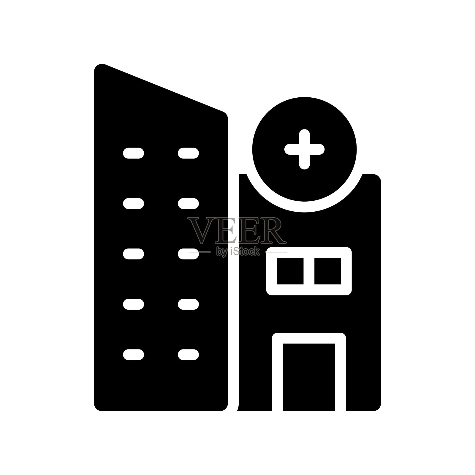 医院物业图标插画图片素材