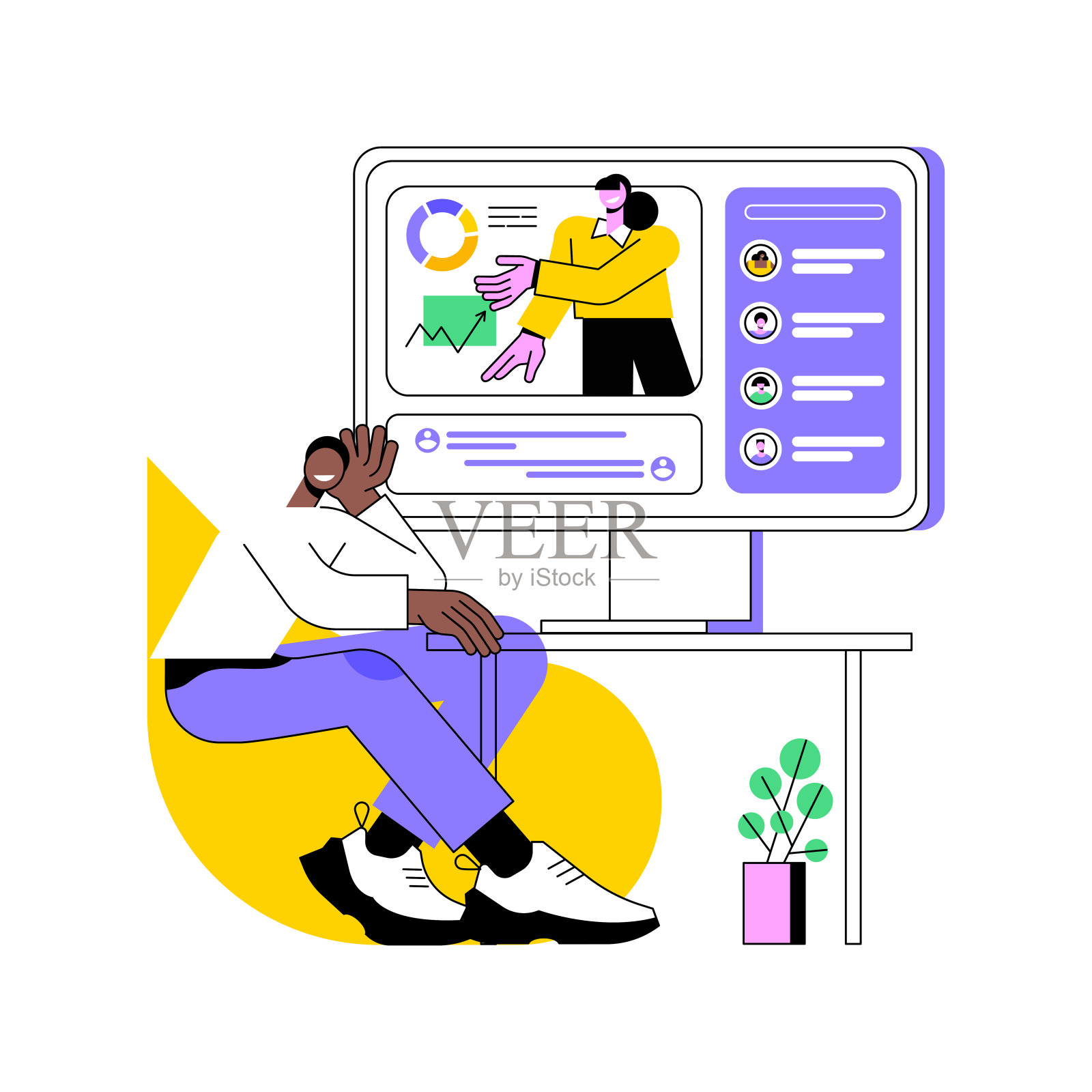 动态呈现孤立的卡通矢量插图。插画图片素材