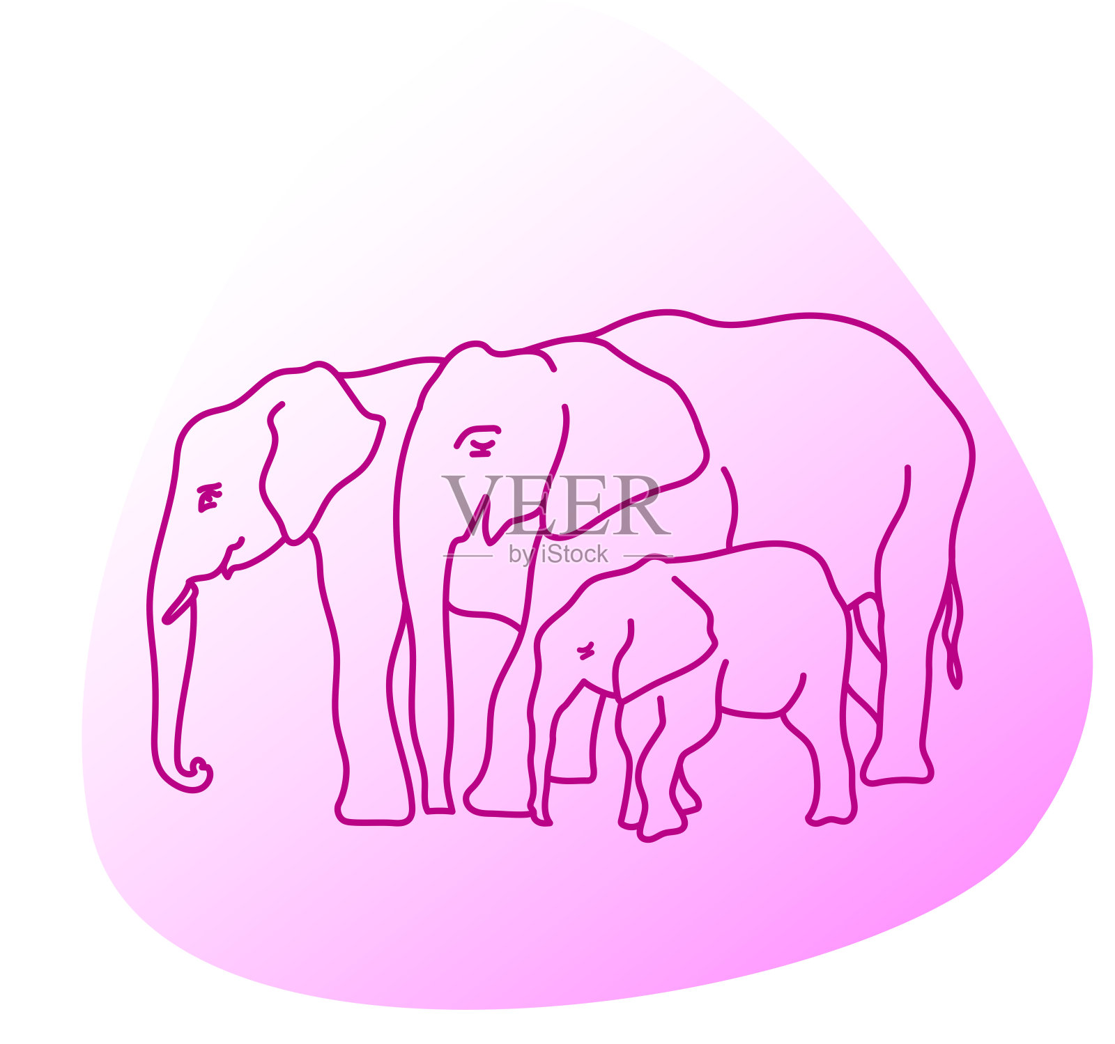 大象插画图片素材