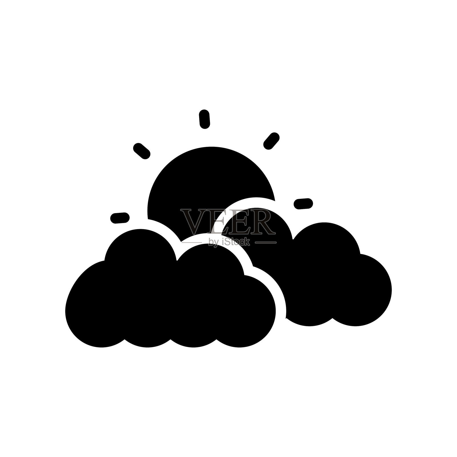 阴天图标插画图片素材