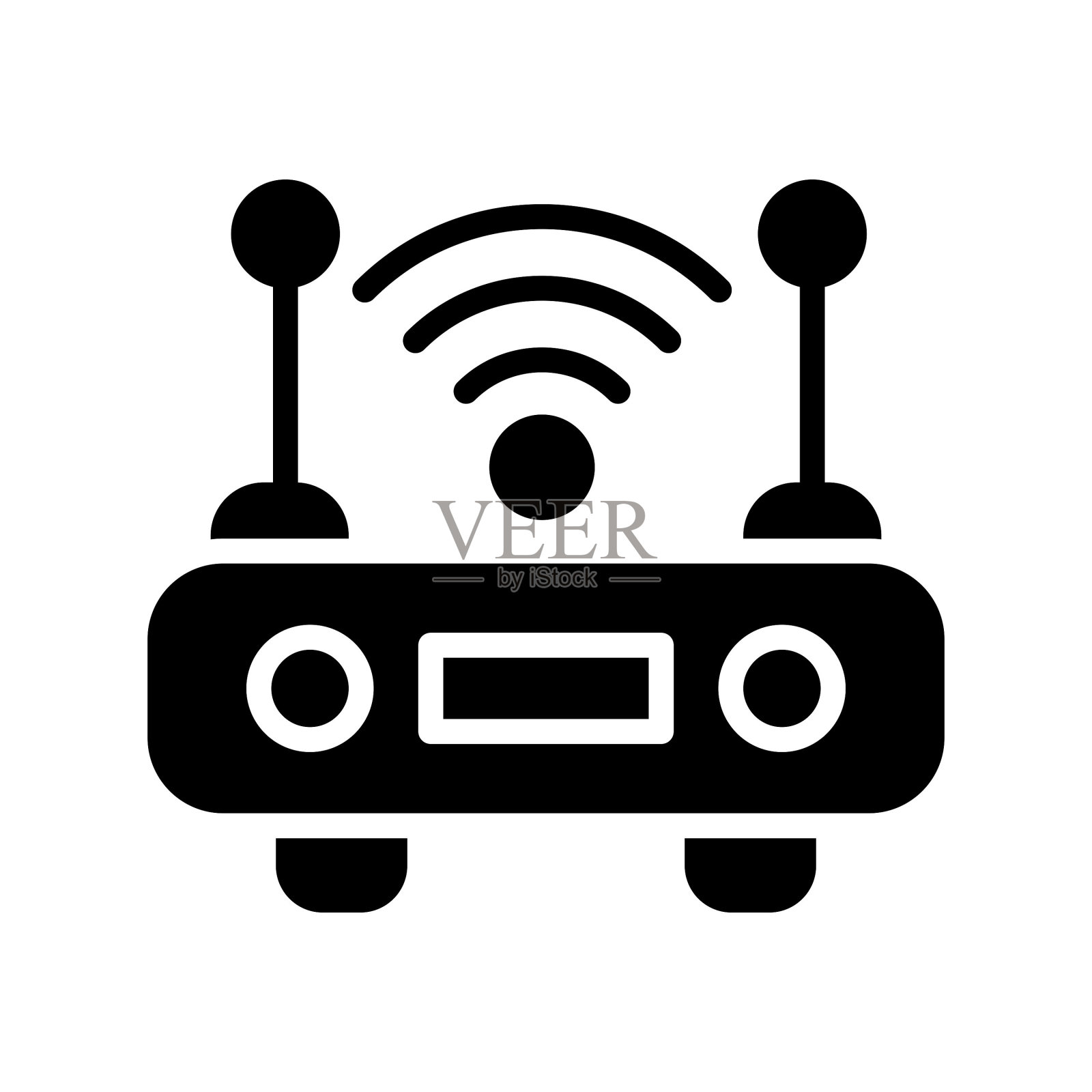 WiFi路由器图标插画图片素材