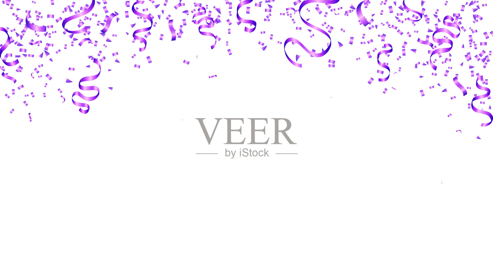 紫色五彩纸屑飘落庆典，事件，生日，派对背景，魔术插画图片素材